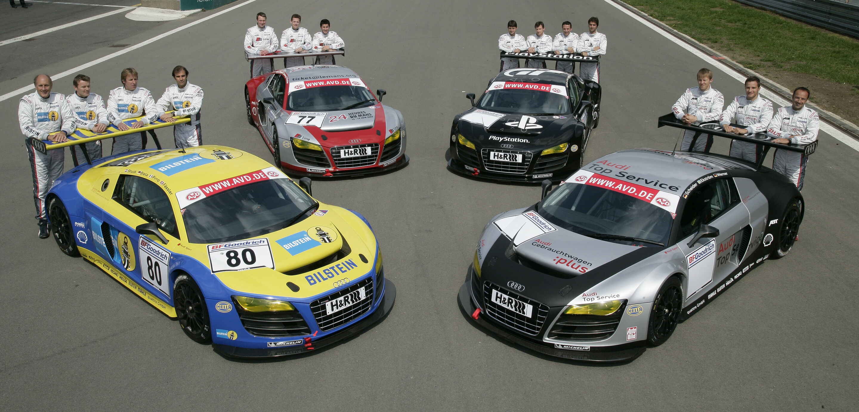 24h Nürburgring 2009 - The Audi teams for the Nürburgring 24h race