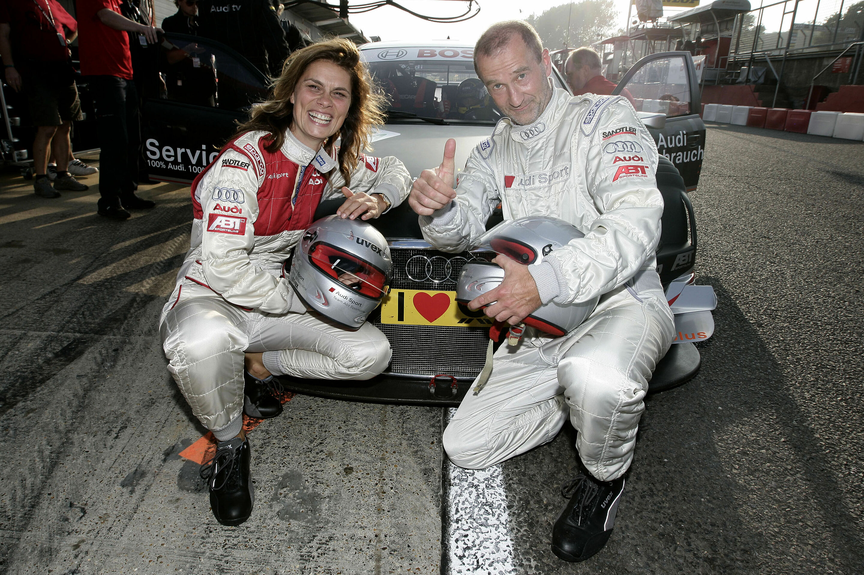 DTM 2008 - Famous austrian chef Sarah Wiener and german actor Peter Lohmeyer