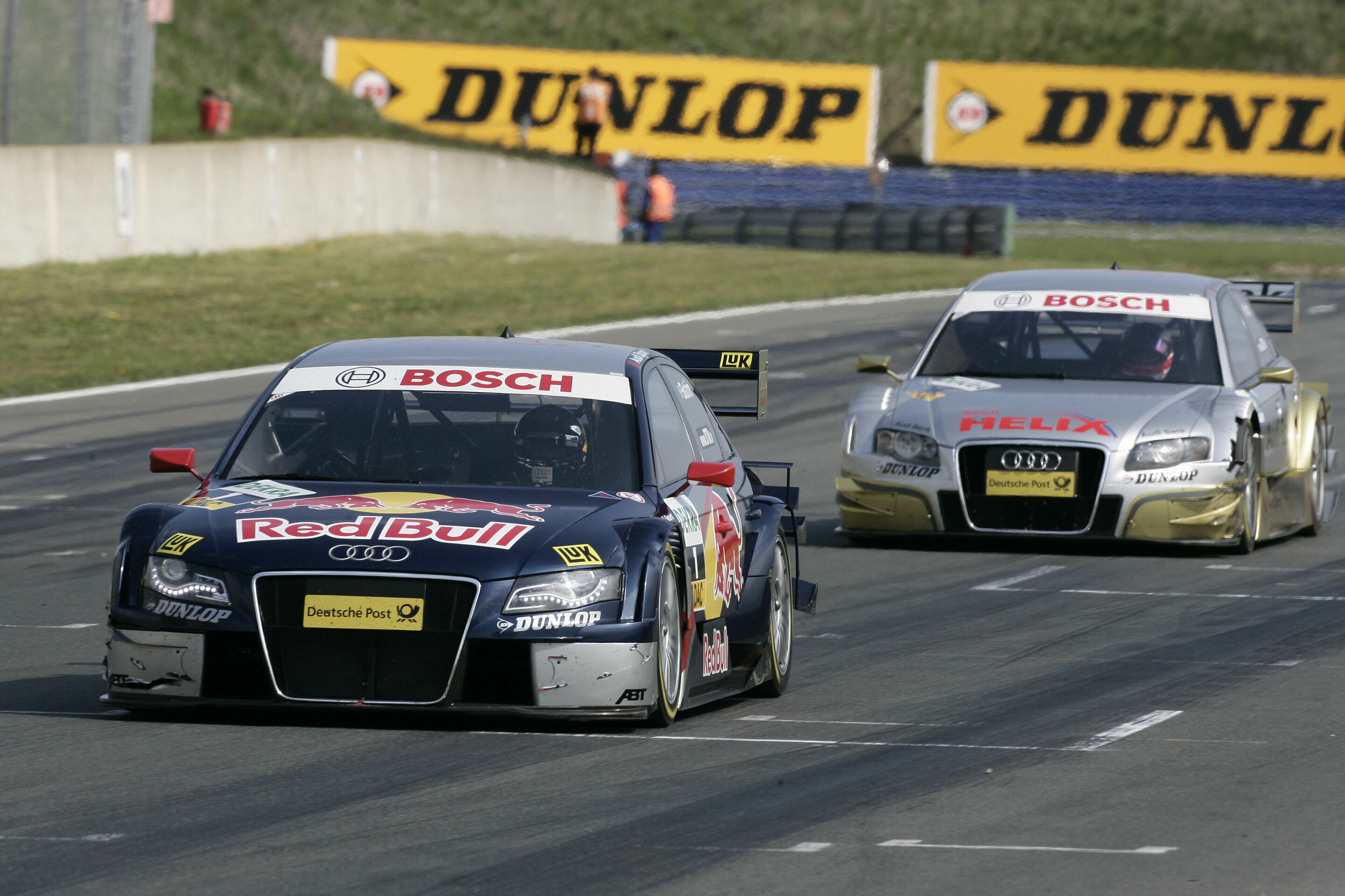 DTM 2008 - Red Bull Audi A4 DTM #1 (Audi Sport Team Abt Sportsline), Mattias Ekström, Audi Bank/Shell Helix Audi A4 DTM #14 (Audi Sport Team Phoenix), Alexandre Prémat
