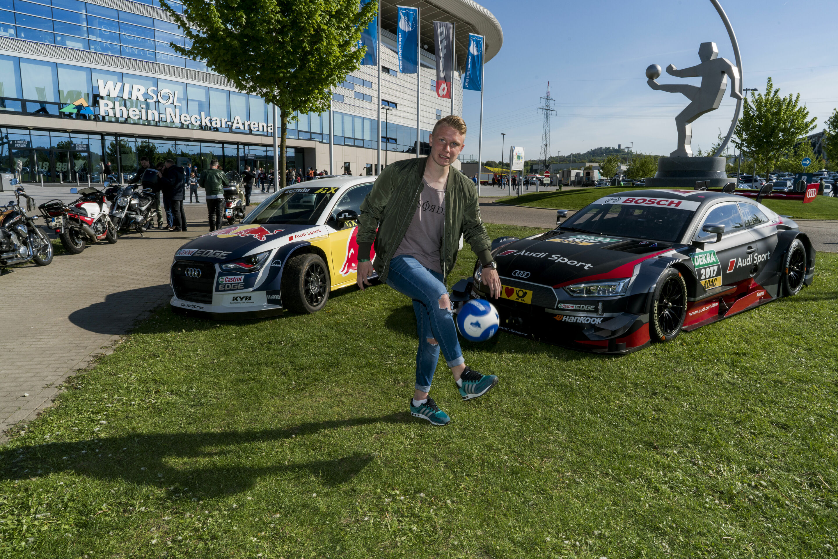 Audi Sport meets 1899 Hoffenheim - Audi S1 EKS RX quattro, Audi RS 5 DTM, Philipp Ochs (1899 Hoffenheim)