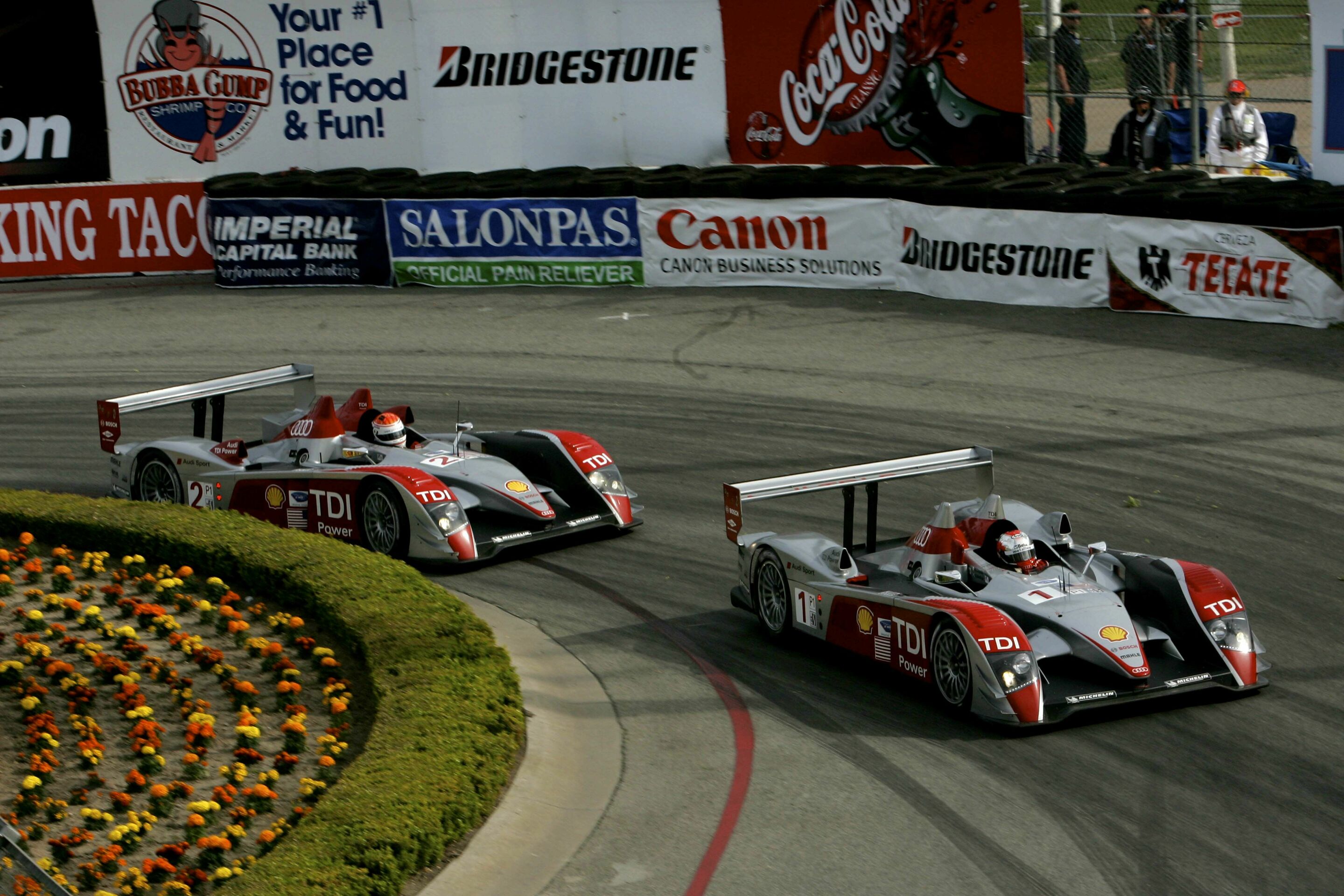 ALMS 2007 - Audi R10 TDI #2 (Audi Sport North America), Emanuele Pirro, vor Audi R10 TDI #1 (Audi Sport North America), Dindo Capello