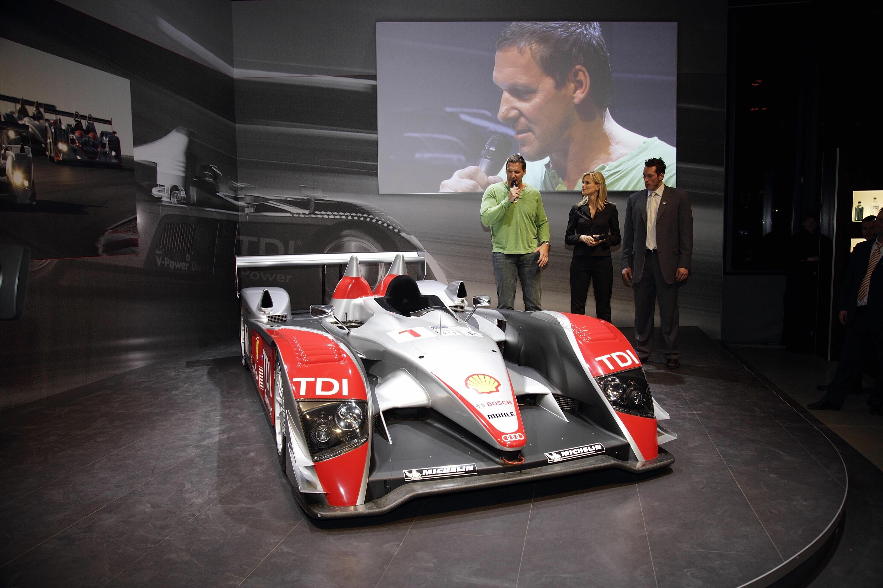 Audi Motorsport 2007 Launch & Lounge - Actor Ralf Möller (left) at the presentation of the 2007 Audi R10 TDI in Munich