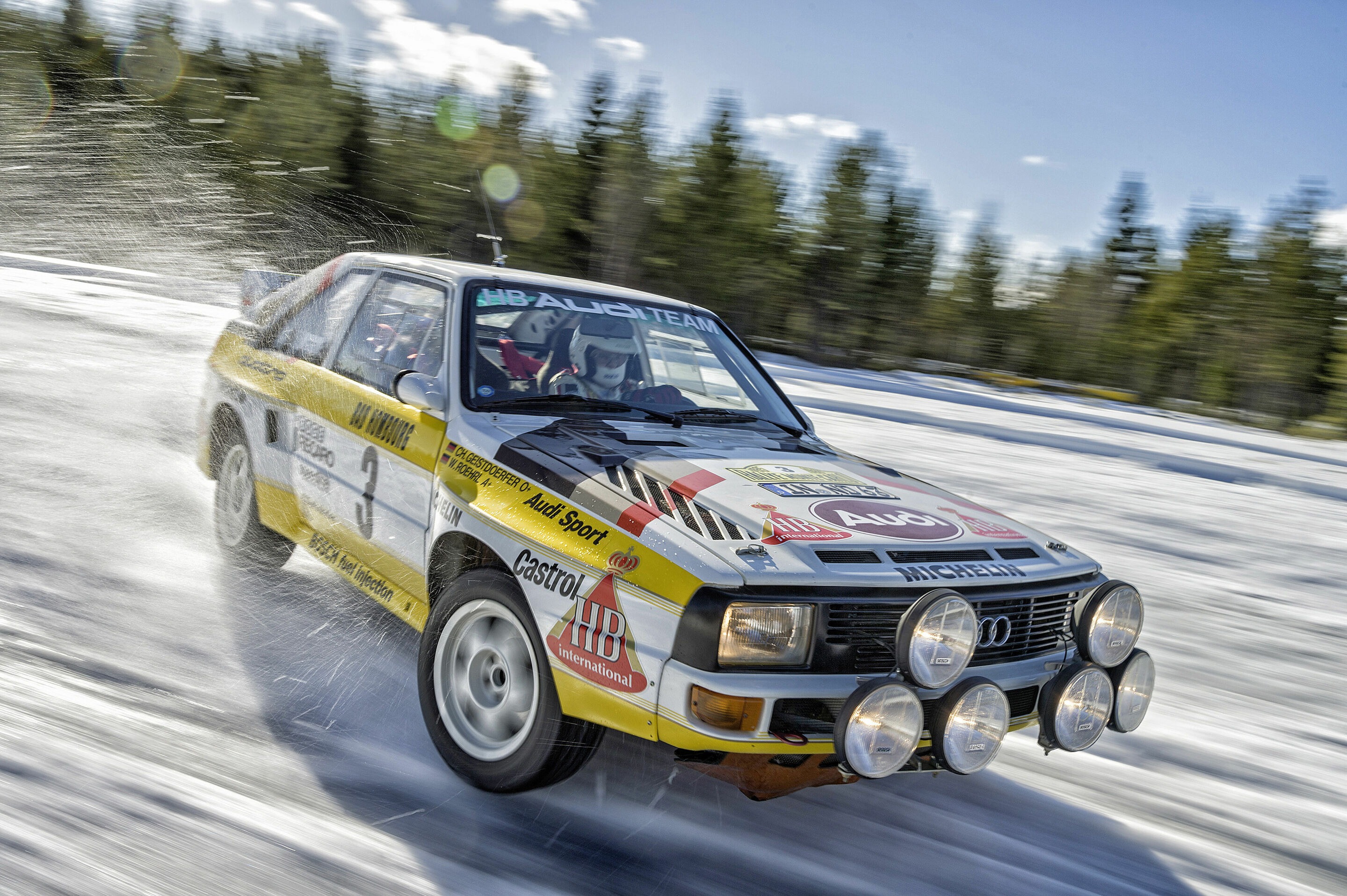 Stig Blomqvist, Rallye-world champion 1984, in Sport quattro Rallye