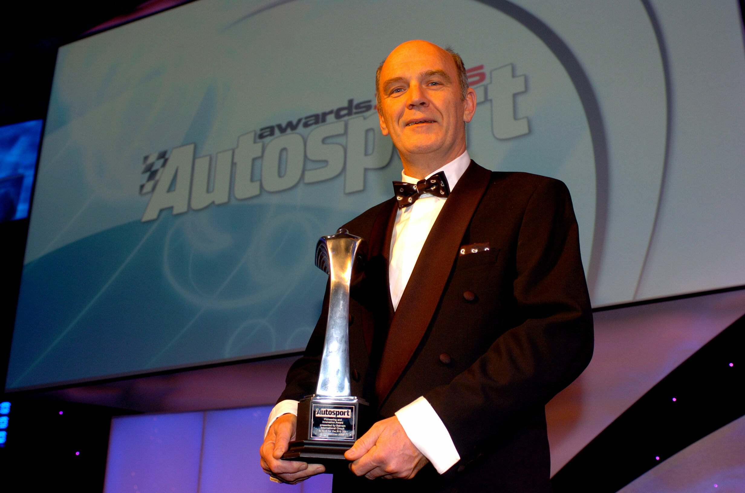 Audi R10 TDI - Head of Audi Motorsport Dr Wolfgang Ullrich with the "Autosport Pioneering and Innovation Award"