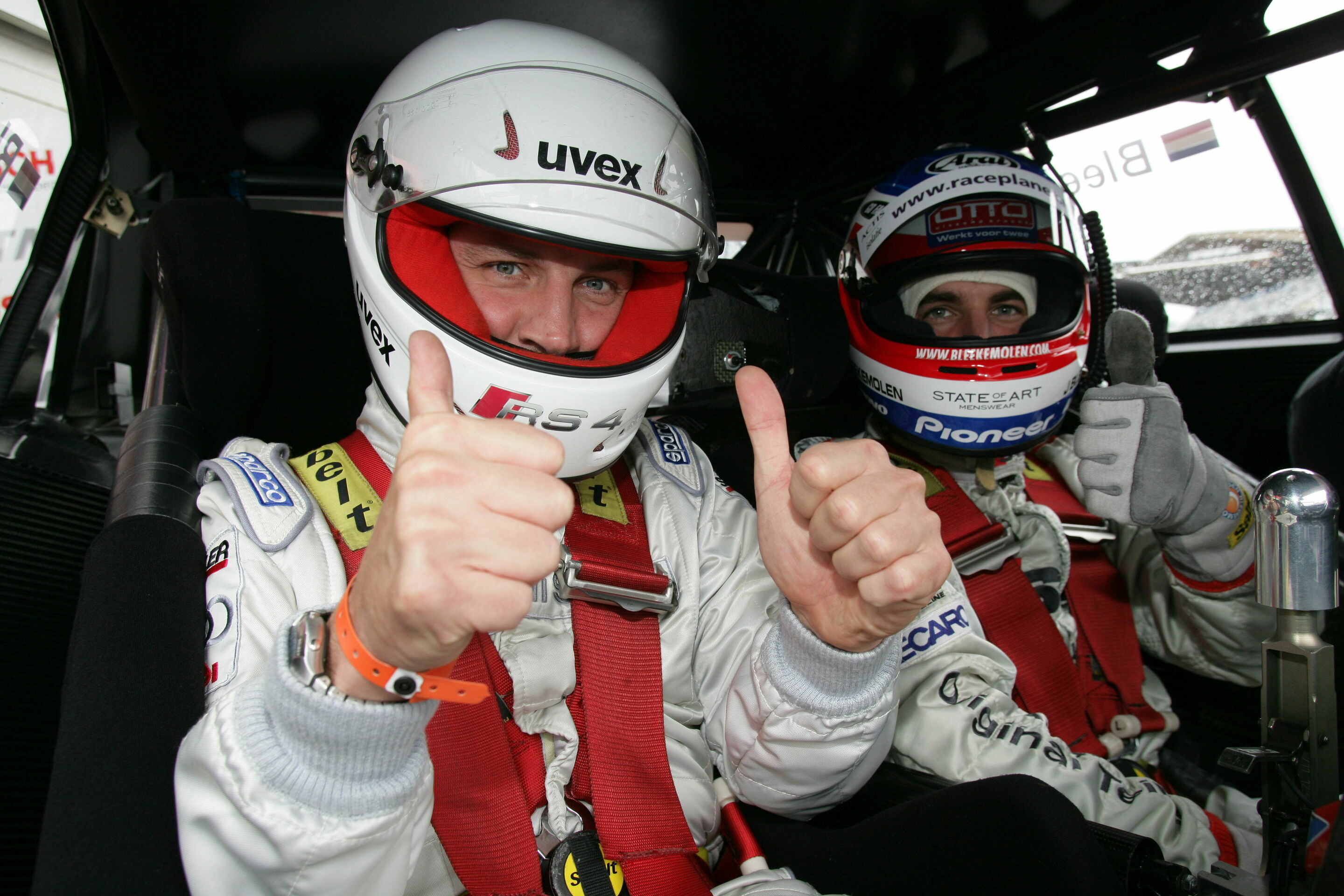 DTM 2006 - Schauspieler Stefan Franz im Audi Renntaxi mit Jeroen Bleekemolen