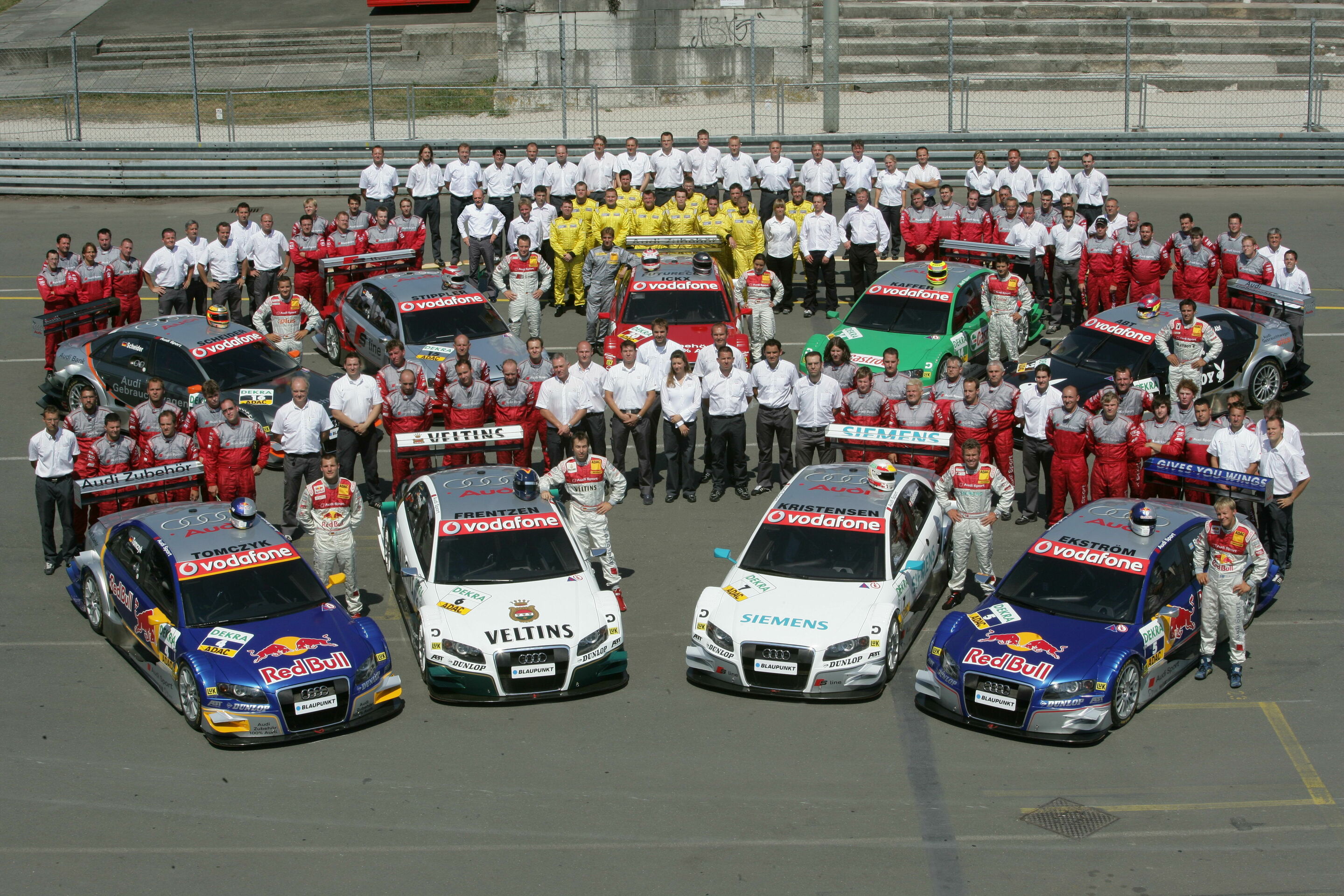 DTM 2006 - Heinz-Harald Frentzen, Tom Kristensen, Mattias Ekström, Martin Tomczyk, Timo Scheider, Frank Stippler, Pierre Kaffer, Christian Abt, Jeroen Bleekemolen