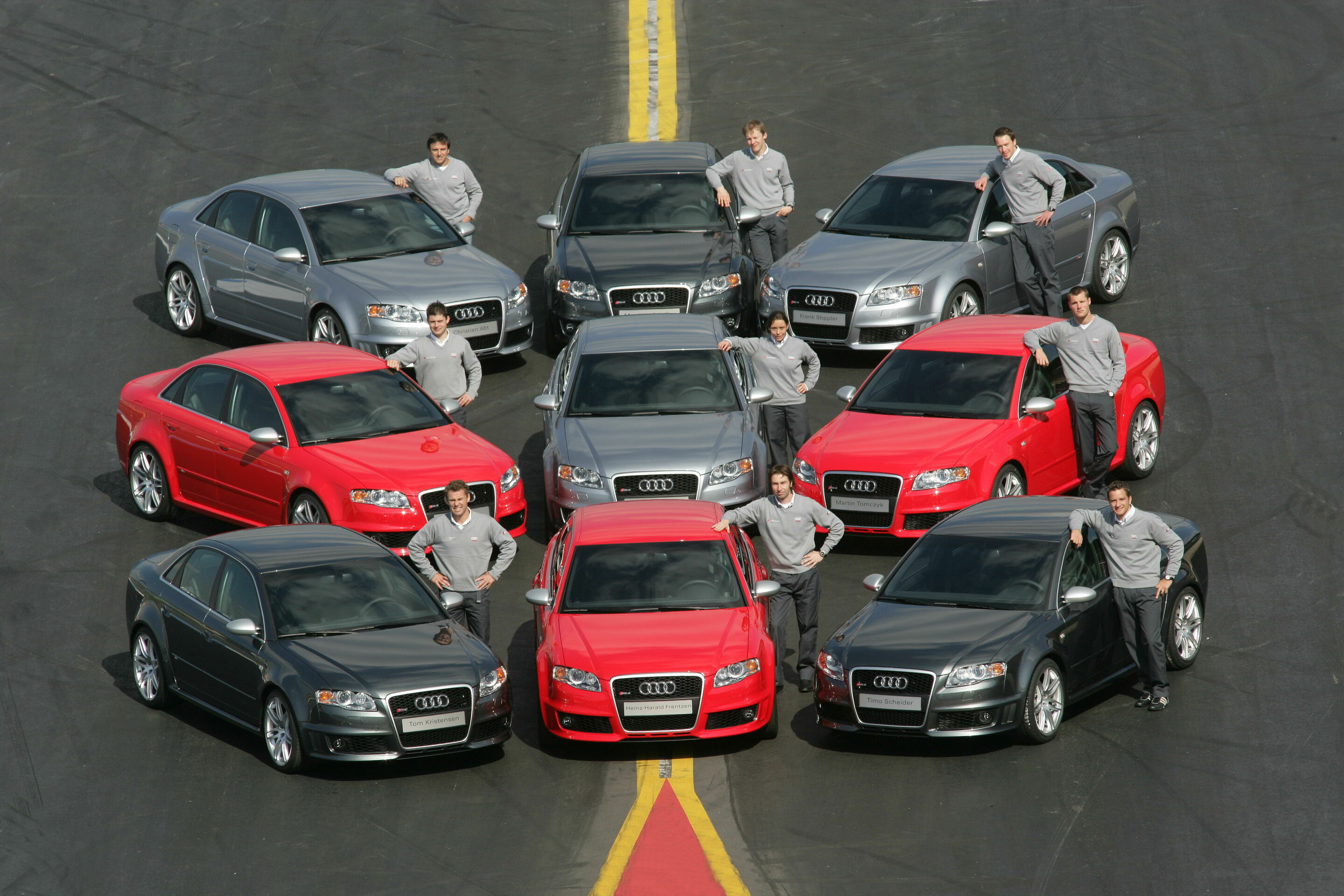 DTM 2006 - The Audi DTM factory drivers at the hand-over of their new Audi RS 4 company cars