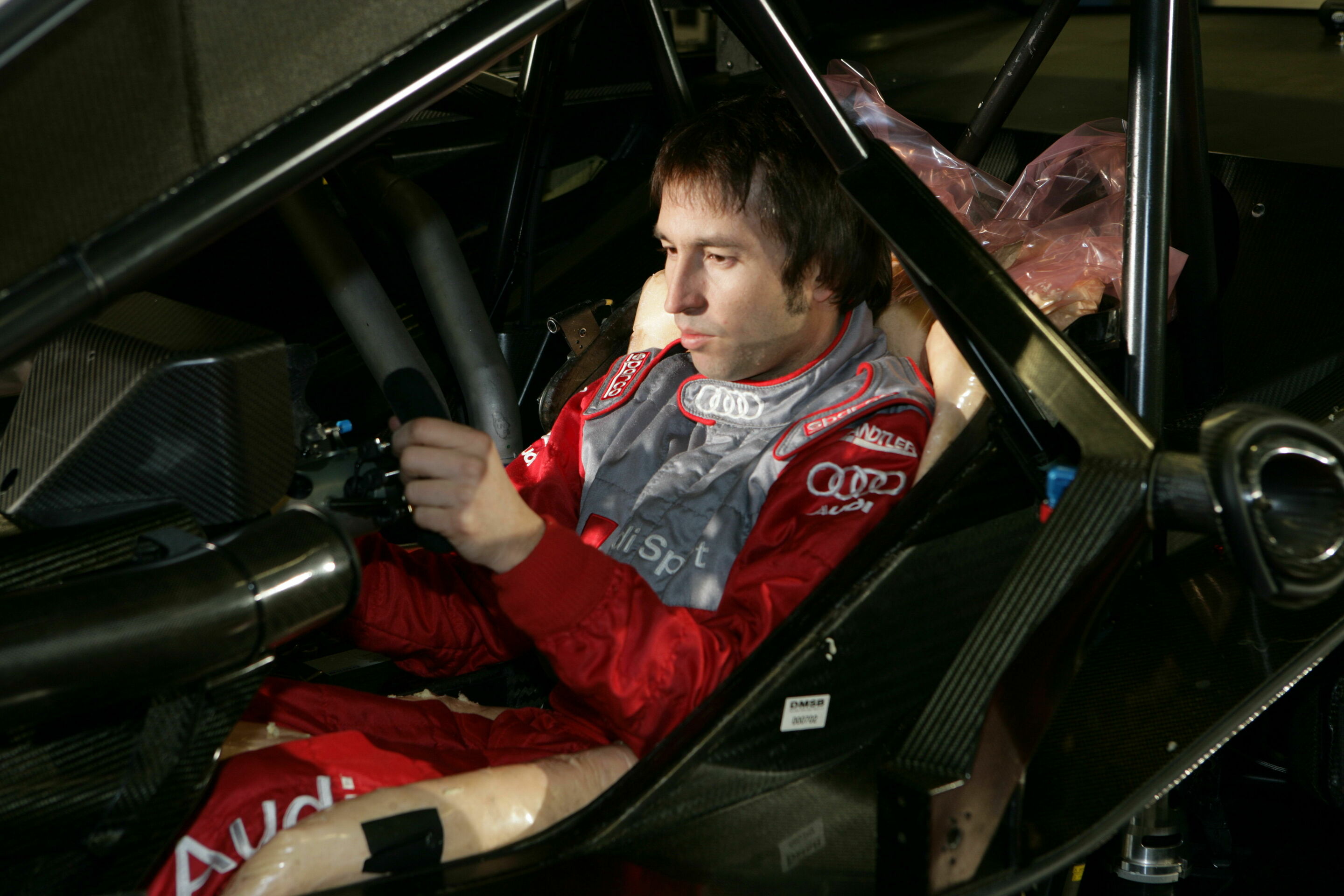DTM 2006 - Heinz-Harald Frentzen bei der Sitzprobe im Audi A4 DTM