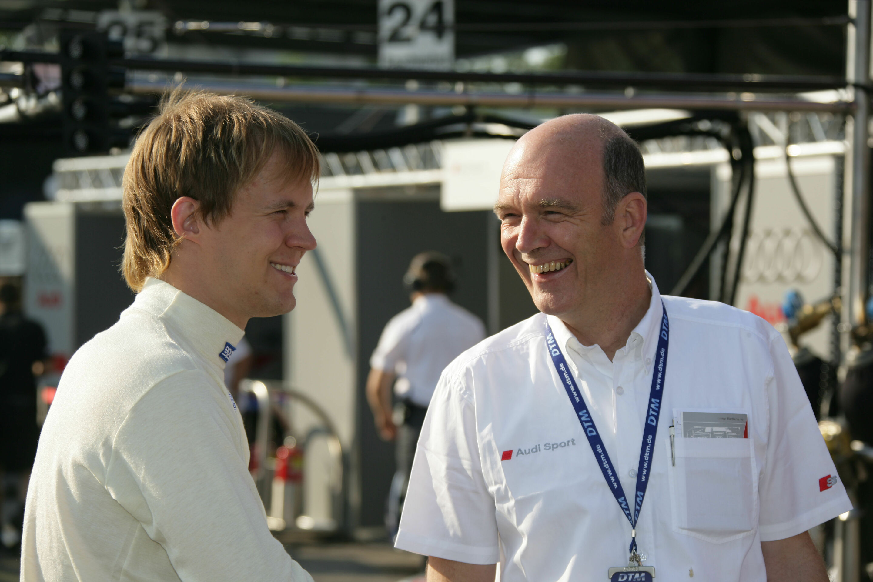 DTM 2005 - Mattias Ekström mit Audi Motorsportchef Dr. Wolfgang Ullrich