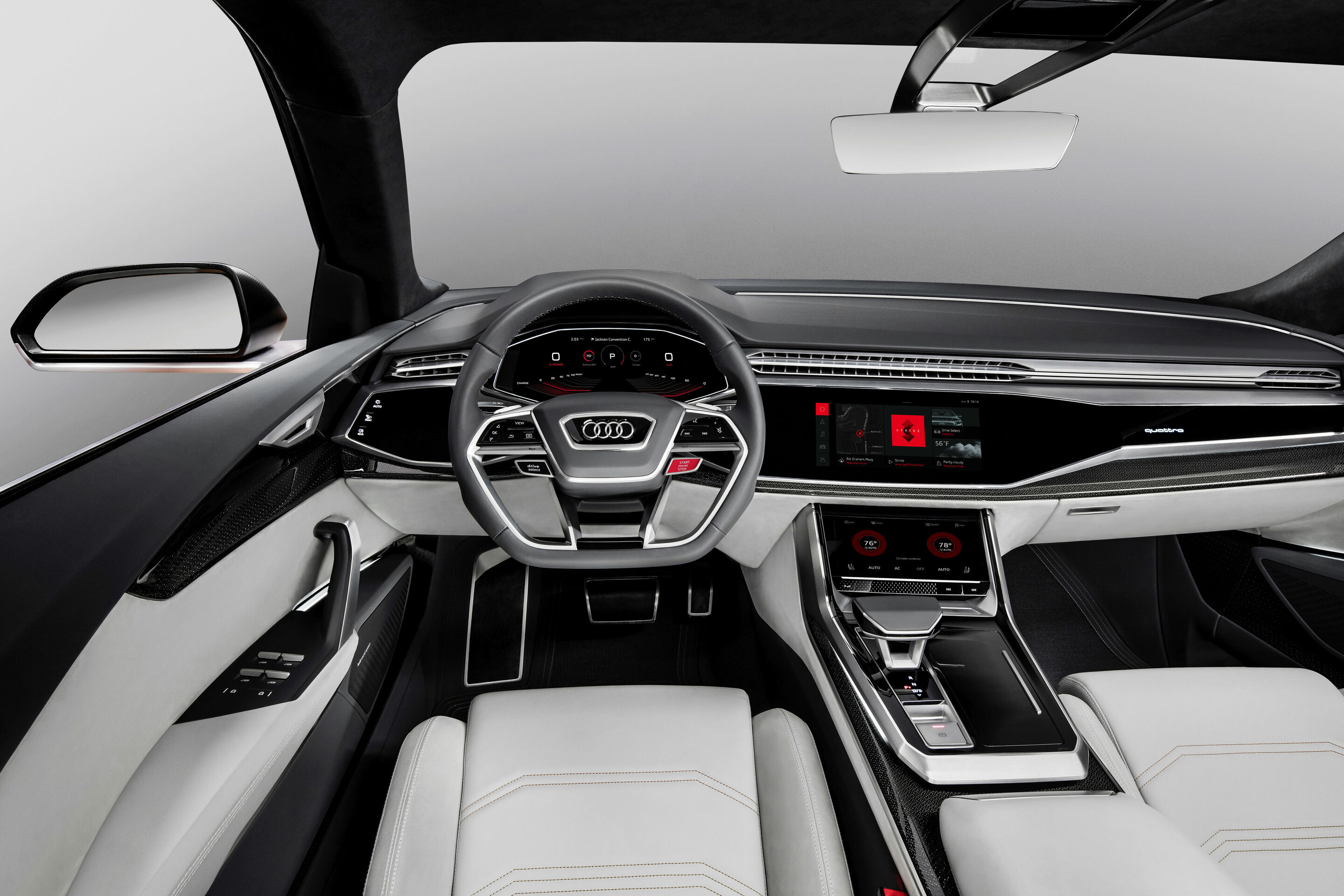 Audi Q8 sport concept - HMI-Bedienkonzept mit voll integriertem Android.