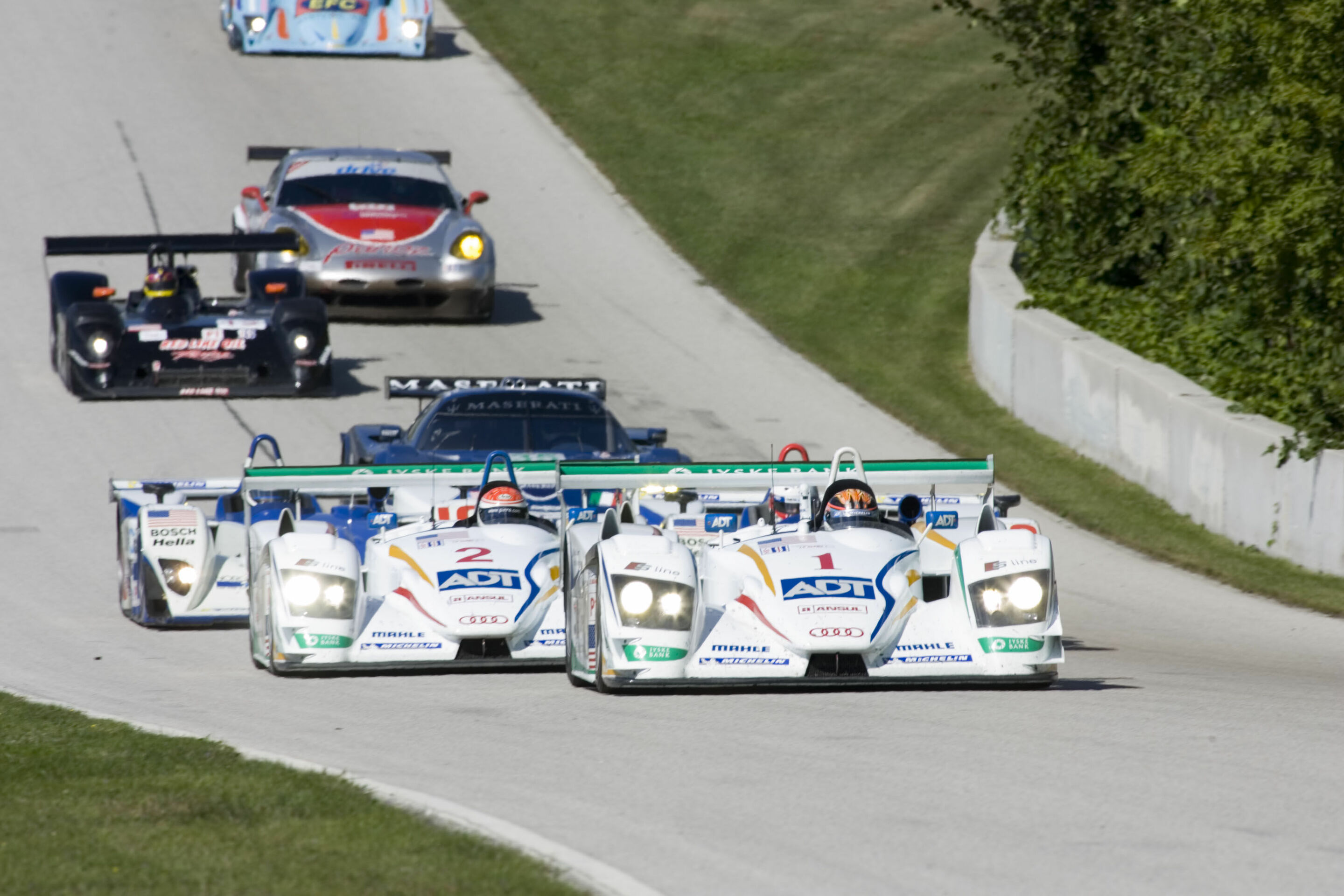 ALMS 2005 - Start: JJ Lehto in front of Emanuele Pirro
