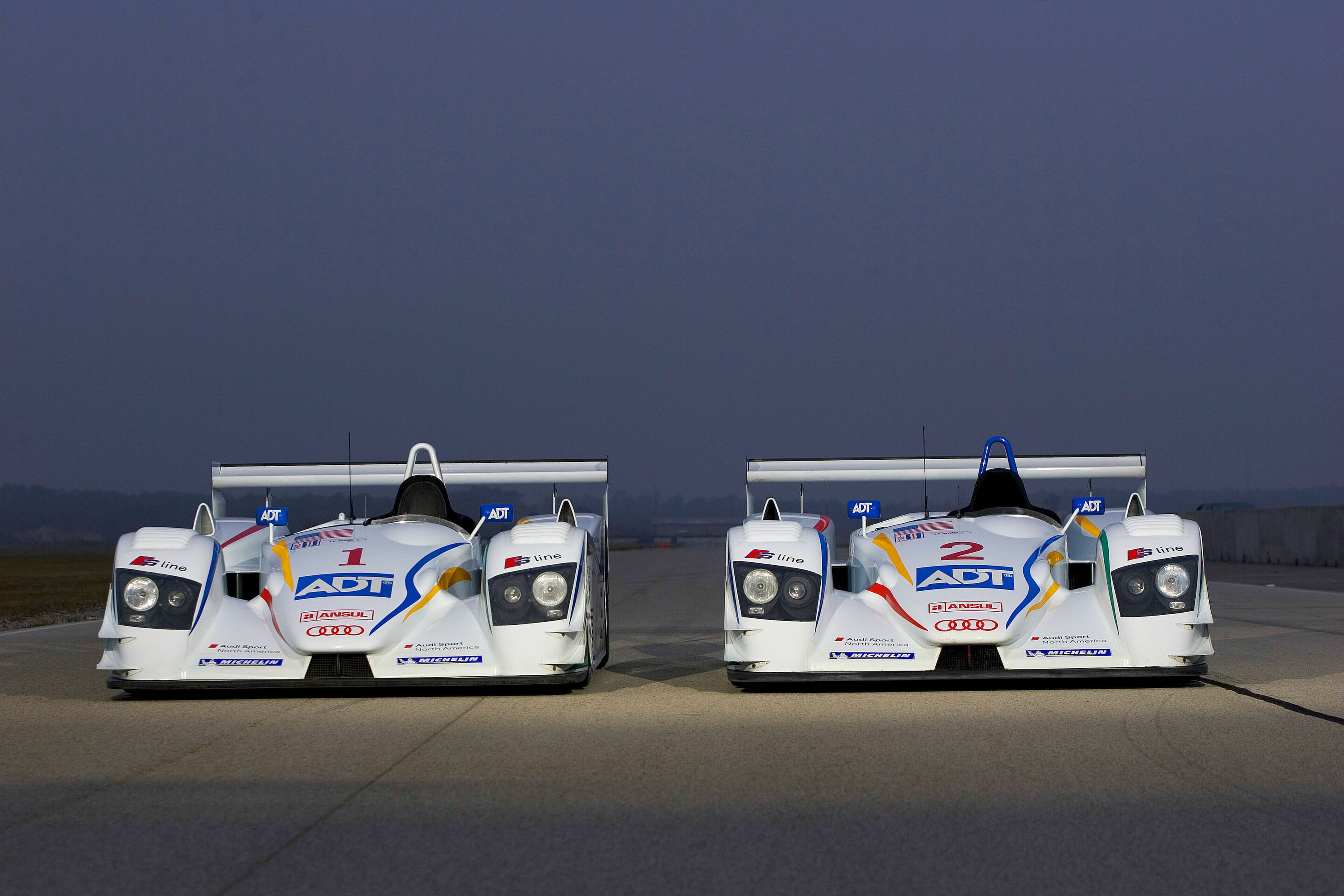 ALMS 2005 - Die beiden Audi R8 des Teams ADT Champion Racing für die ALMS 2005