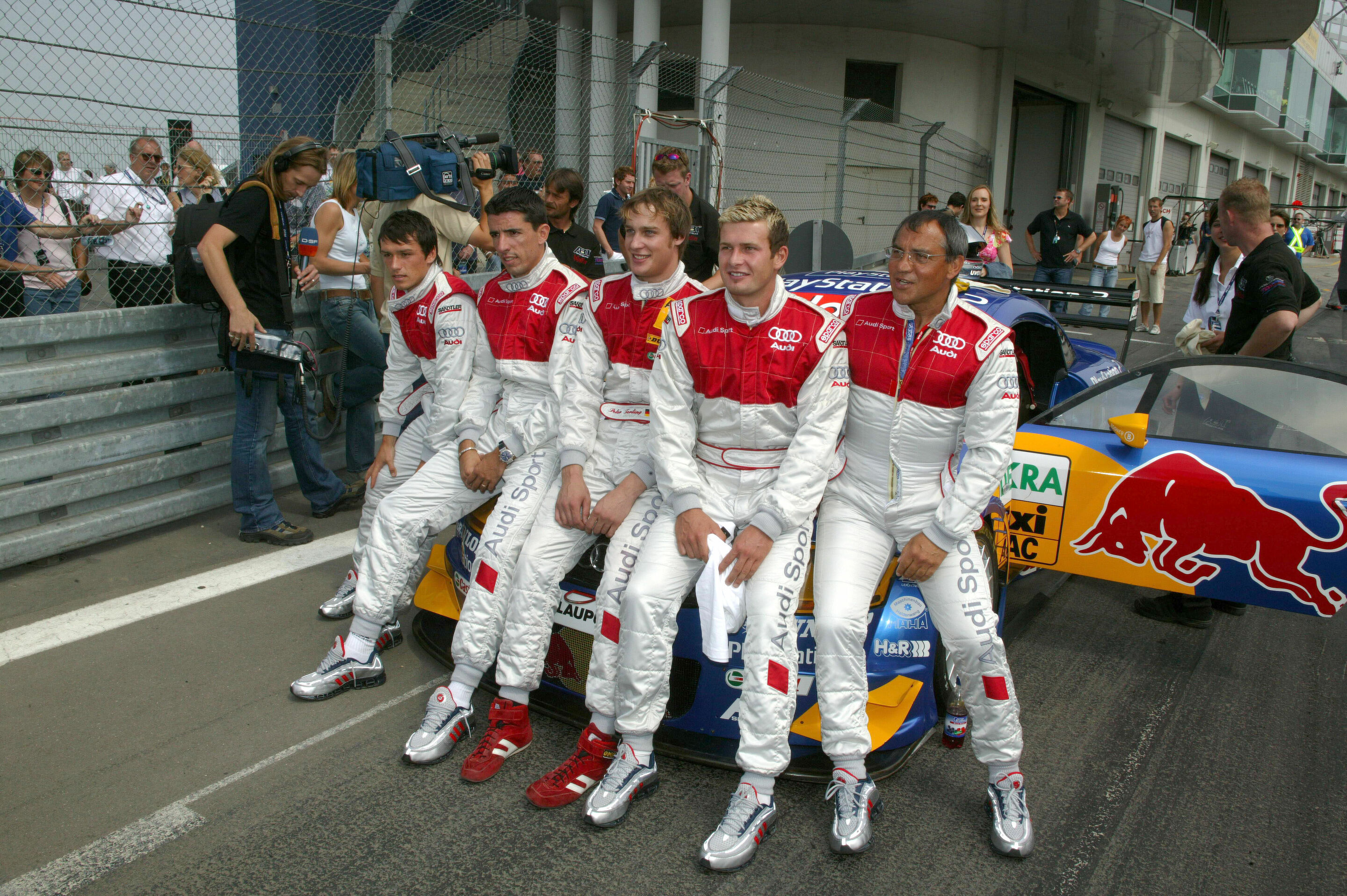 DTM 2004 - Piotr Trochowski, Roy Makaay, Peter Terting, Andreas Görlitz and Felix Magath