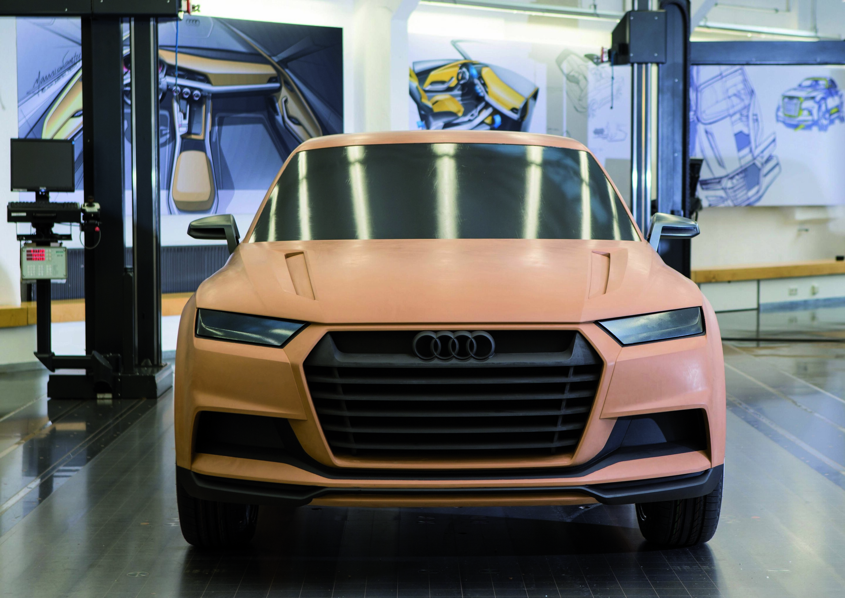 A close look at the new design strategy - The clay model of the Audi crosslane coupé in the Concept Design Studio in Munich.
