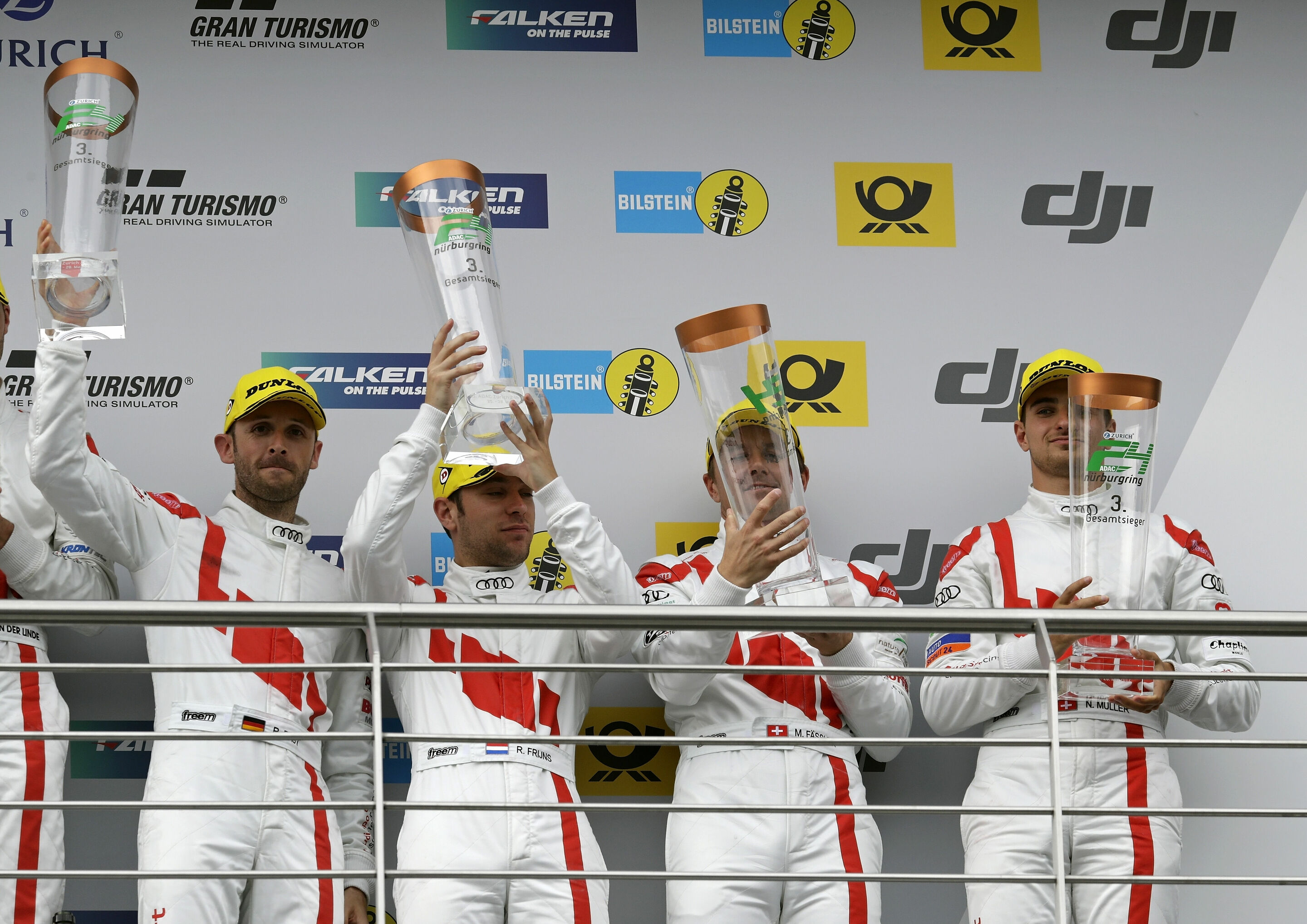 24h Nürburgring 2017 - René Rast, Robin Frijns, Marcel Fässler, Nico Müller