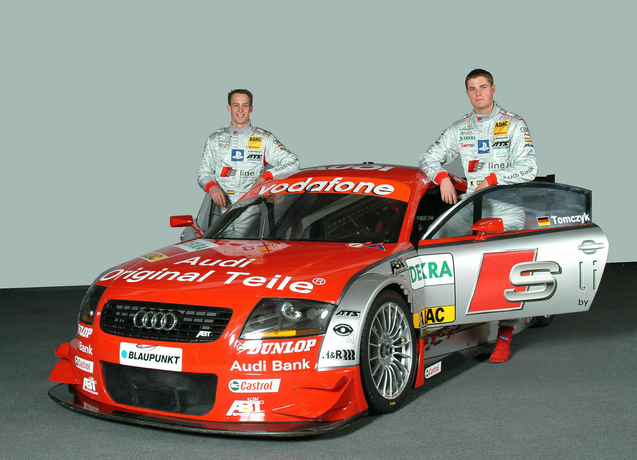 DTM 2003 - Peter Terting und Martin Tomczyk mit dem Abt-Audi TT-R des S line Audi Junior Team