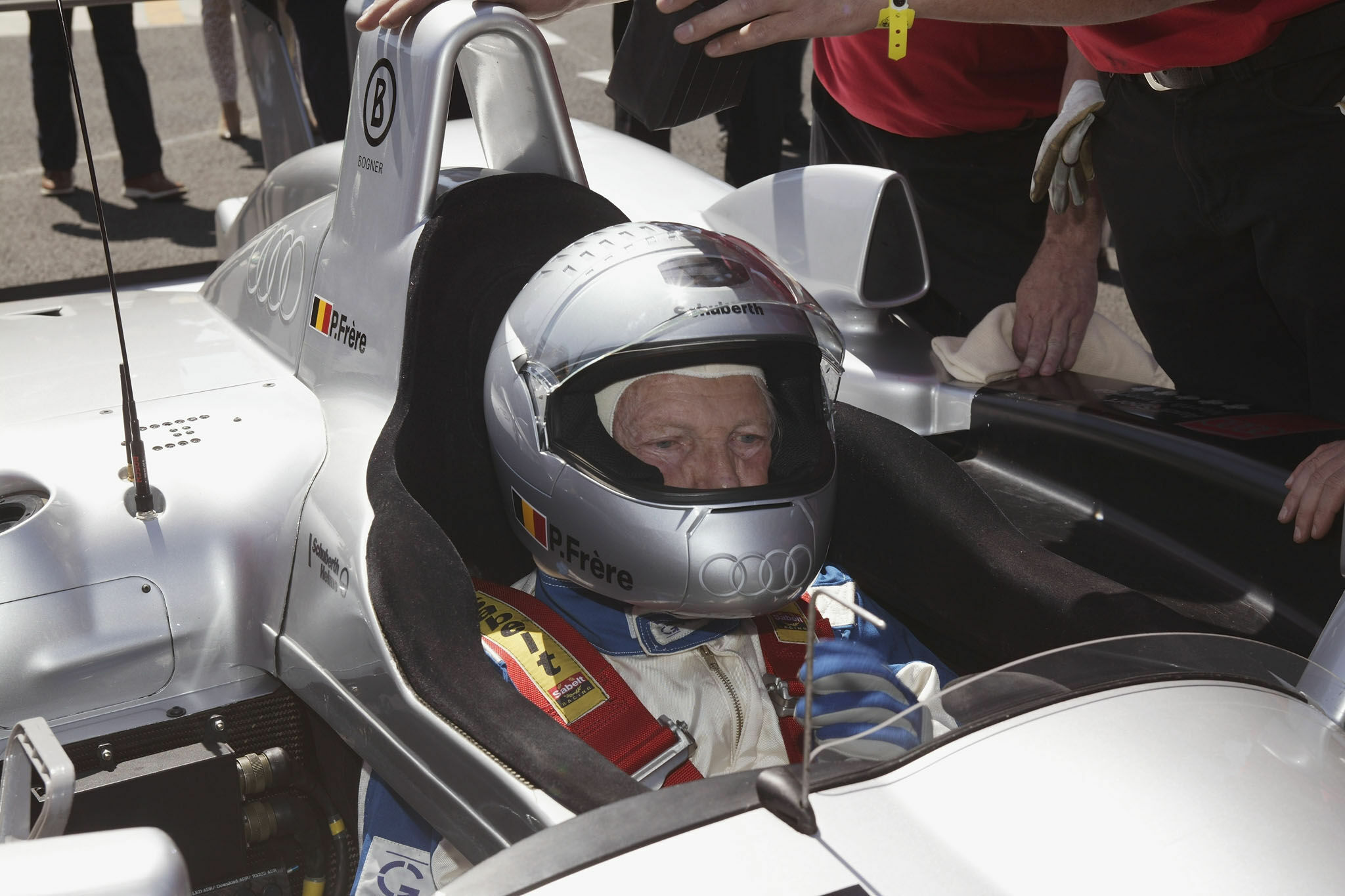 Le Mans 2003 - Paul Frère in the cockpit of the Audi R8