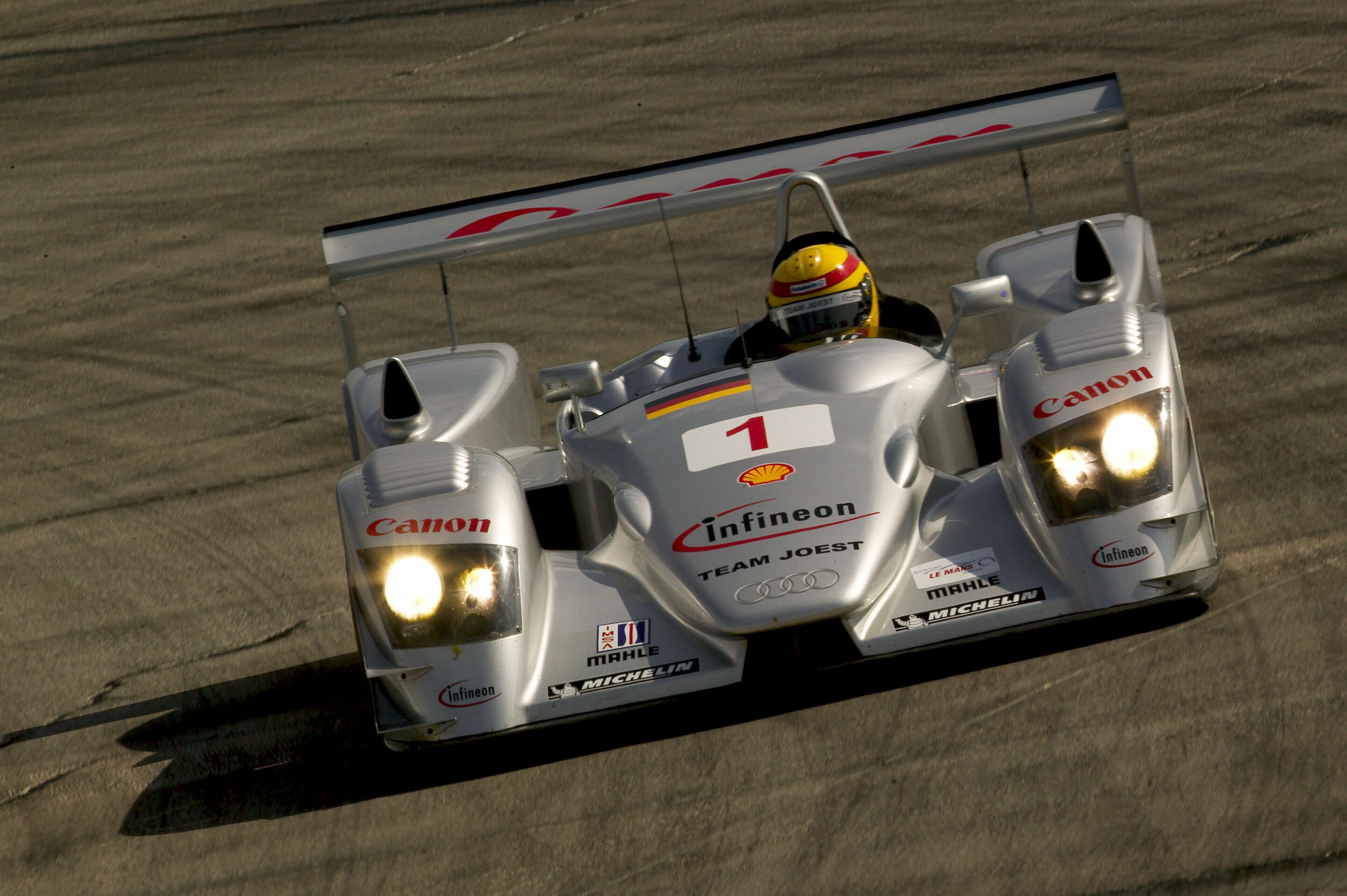 ALMS 2003 - Frank Biela in the #1 Audi R8 of Infineon Team Joest