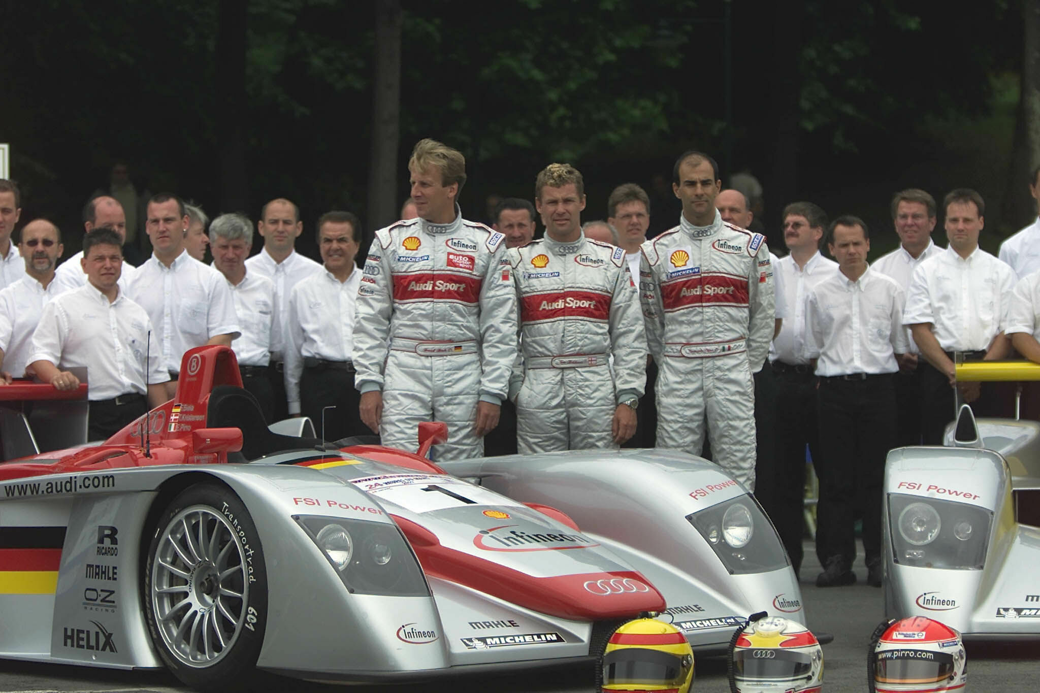 Le Mans 2002 - Frank Biela, Tom Kristensen und Emanuele Pirro