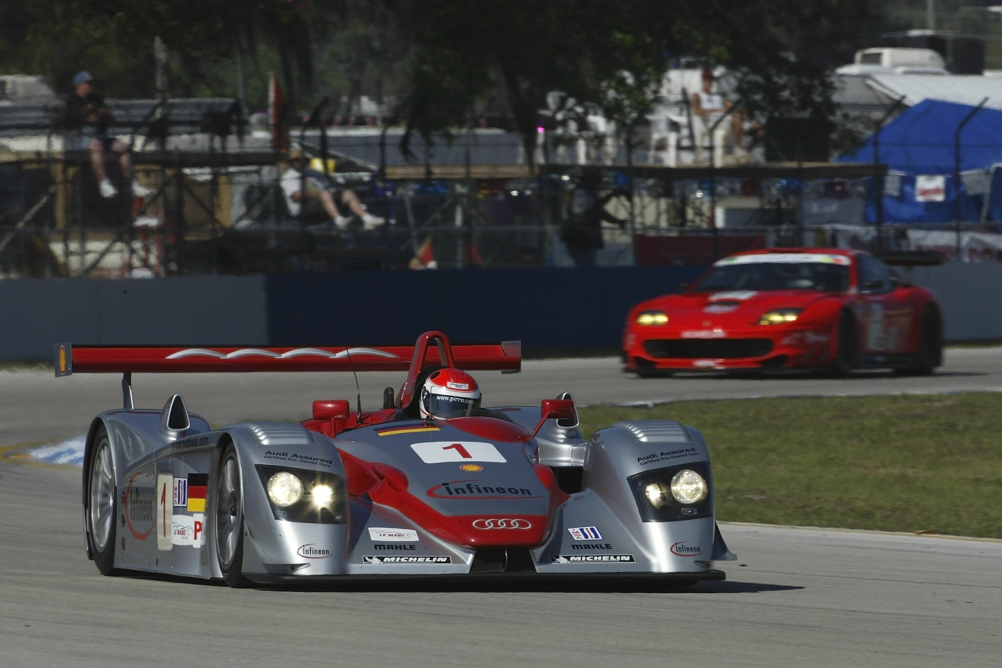 ALMS 2002 - Emanuele Pirro in the Infineon Audi R8 #1
