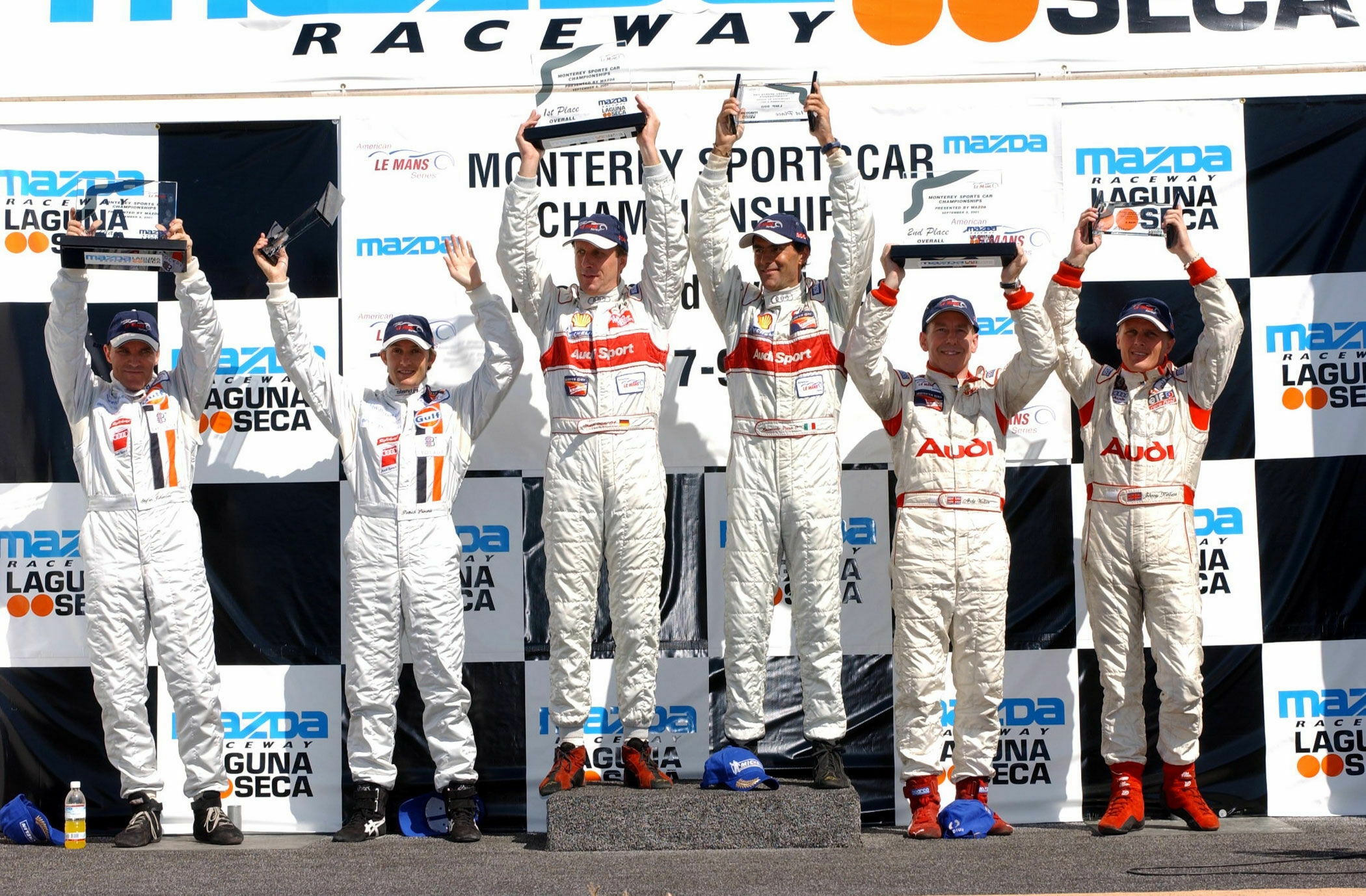 ALMS 2001 - The podium at Laguna Seca