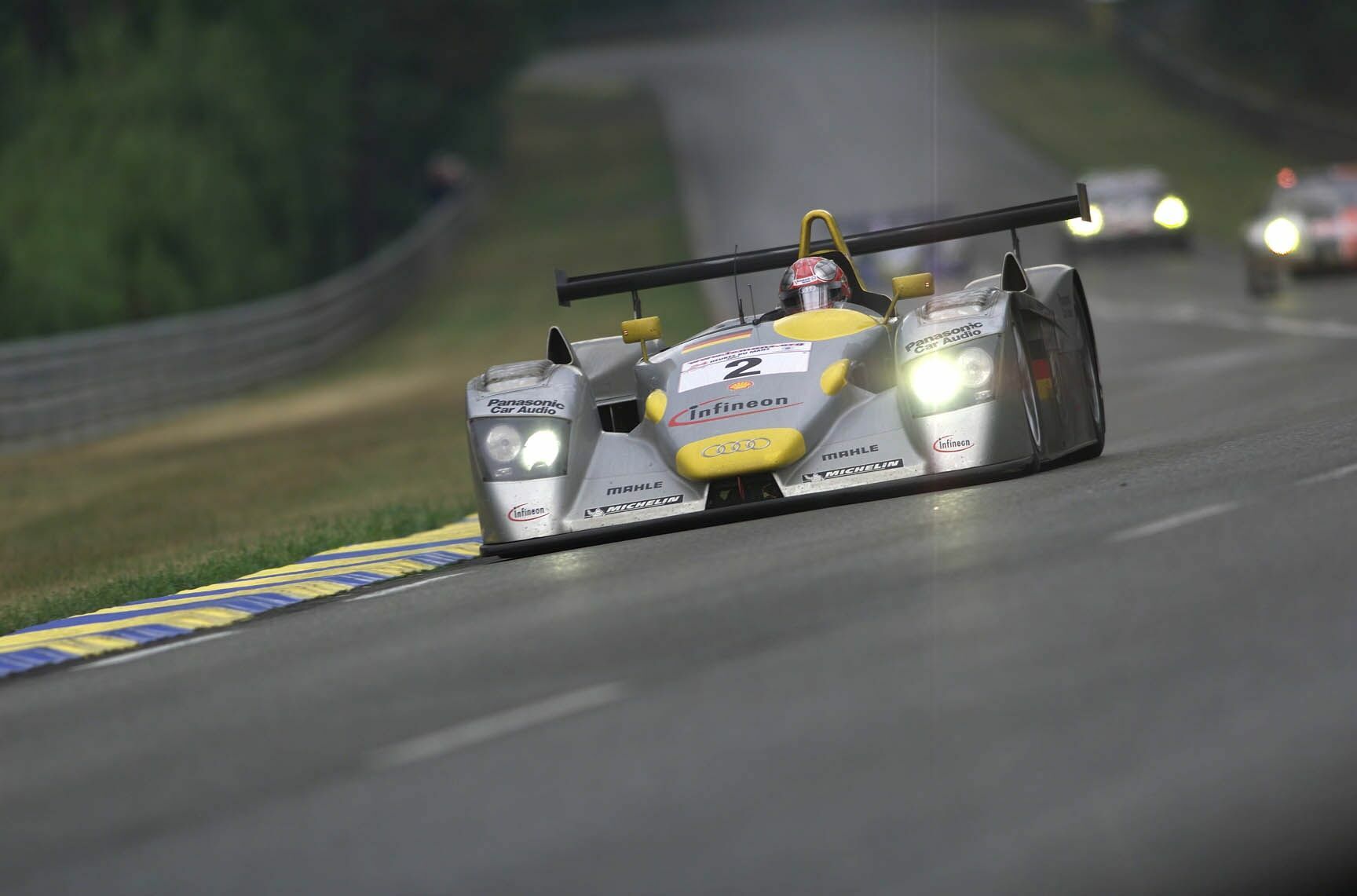 Le Mans 2001 - Audi driver Rinaldo Capello (#2) in the Infineon Audi R8