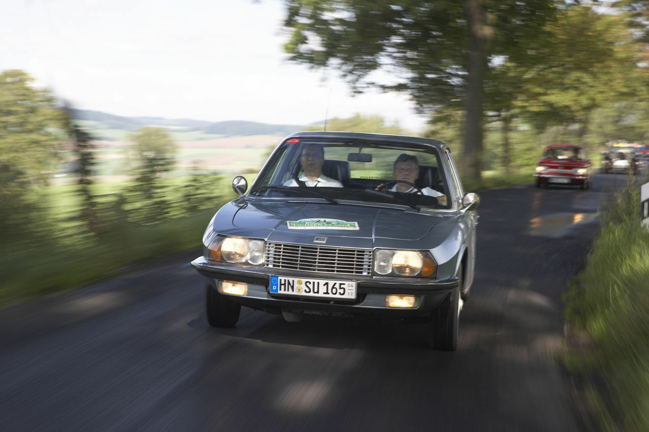 Donau Classic Ro 80 - Mit insgesamt drei Modellen des vor 50 Jahren vorgestellten NSU Ro 80 geht Audi Tradition an den Start der Donau Classic.