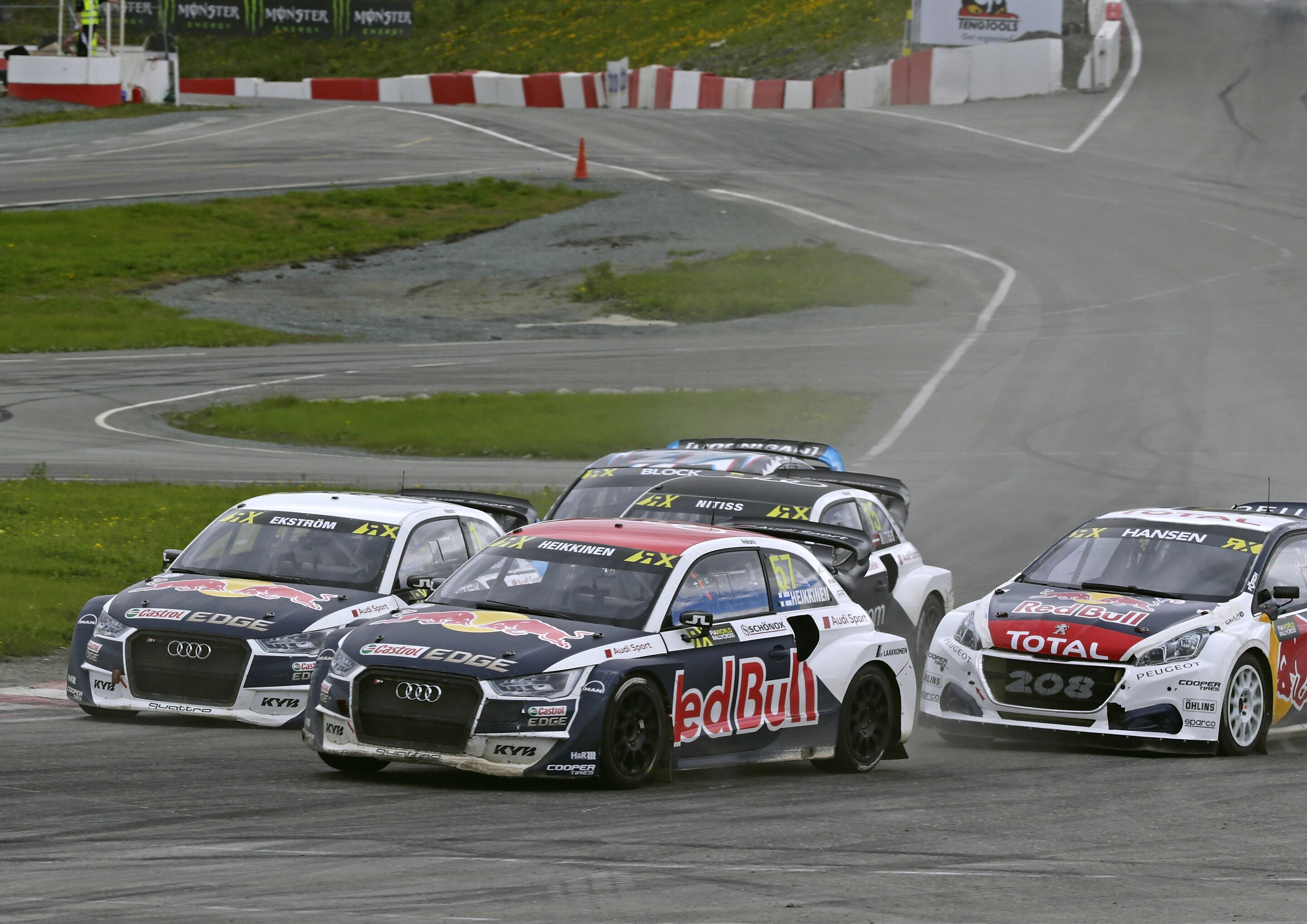 FIA-Rallycross-WM 2017, Hell - Mattias Ekström (Audi S1 EKS RX quattro #1), Toomas Heikkinen (Audi S1 EKS RX quattro #57)