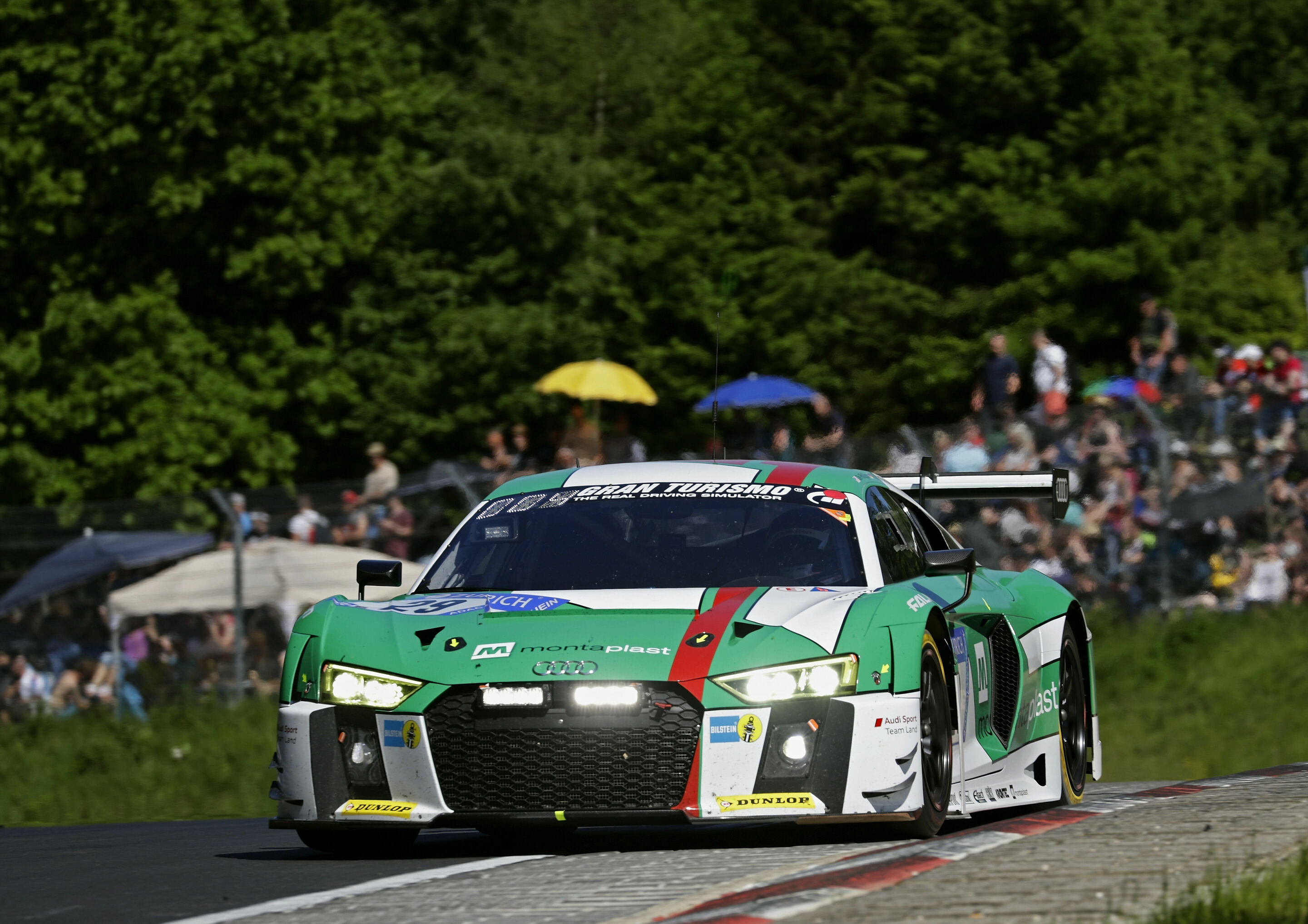 Audi at the Festival of Speed in Goodwood: racing legends meet modern motorsports - Connor De Phillippi drives his winning car: the Audi R8 LMS won this year's 24-hour Nürburgring race.