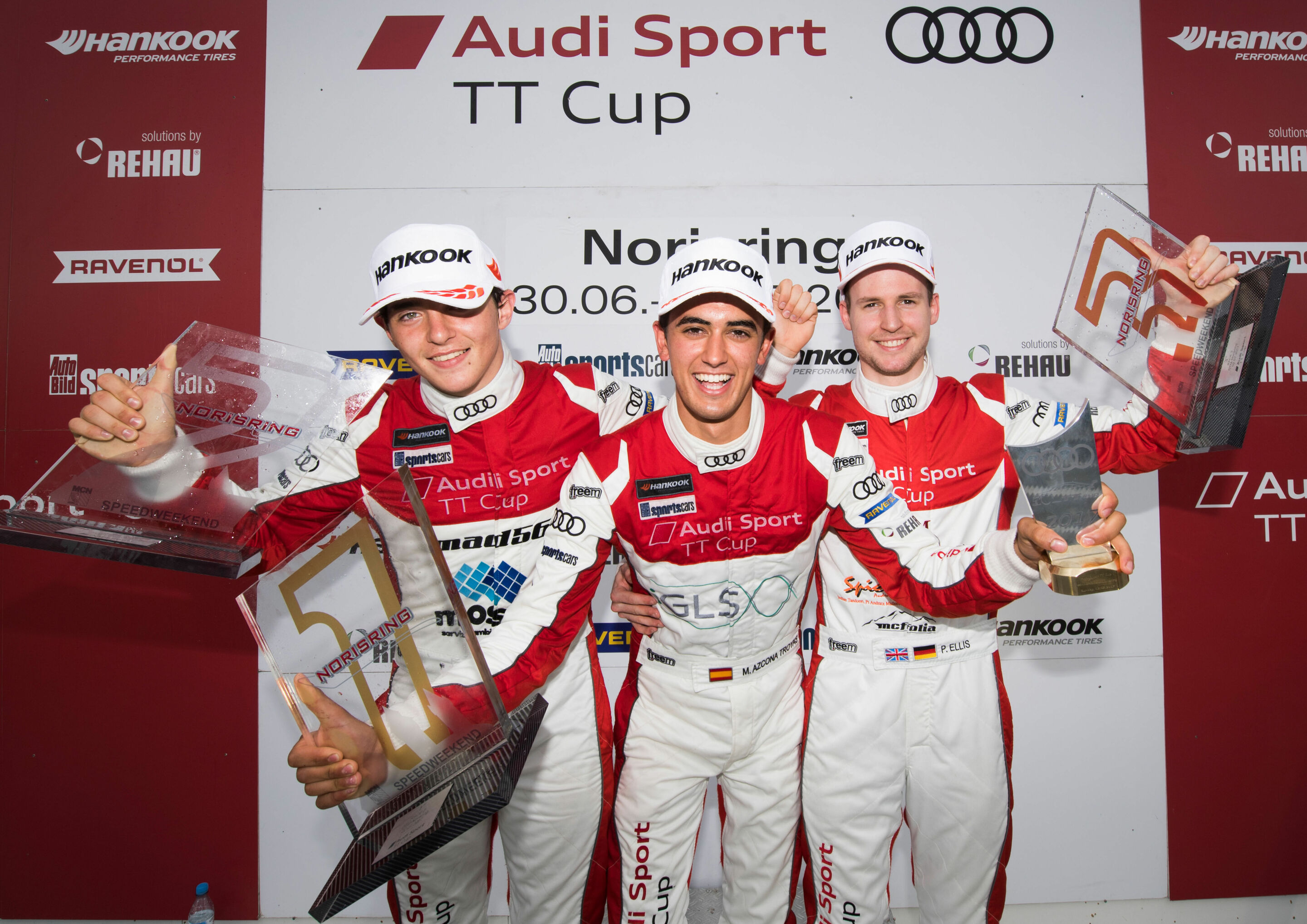 Audi Sport TT Cup 2017 Norisring - Tommaso Mosca, Mikel Azcona, Philip Ellis