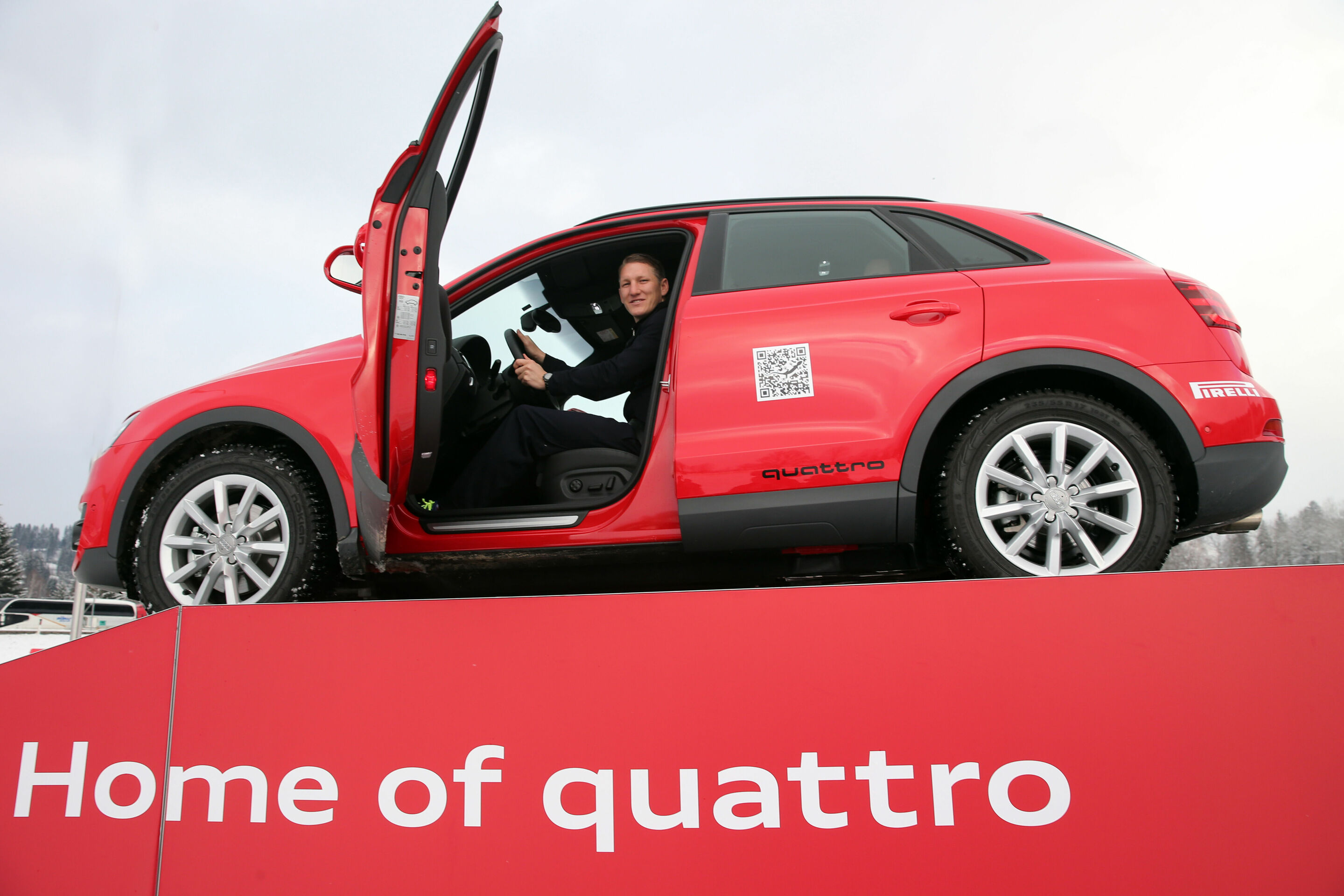 Bastian Schweinsteiger at the Audi driving experience
