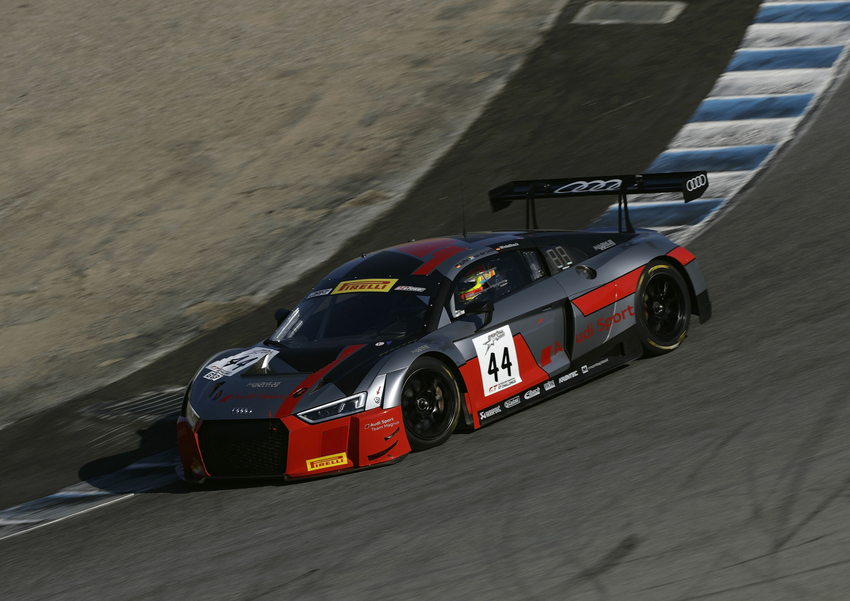 California 8 Hours 2017 - Audi R8 LMS #44 (Audi Sport Team Magnus), Pierre Kaffer/Kelvin van der Linde/Markus Winkelhock