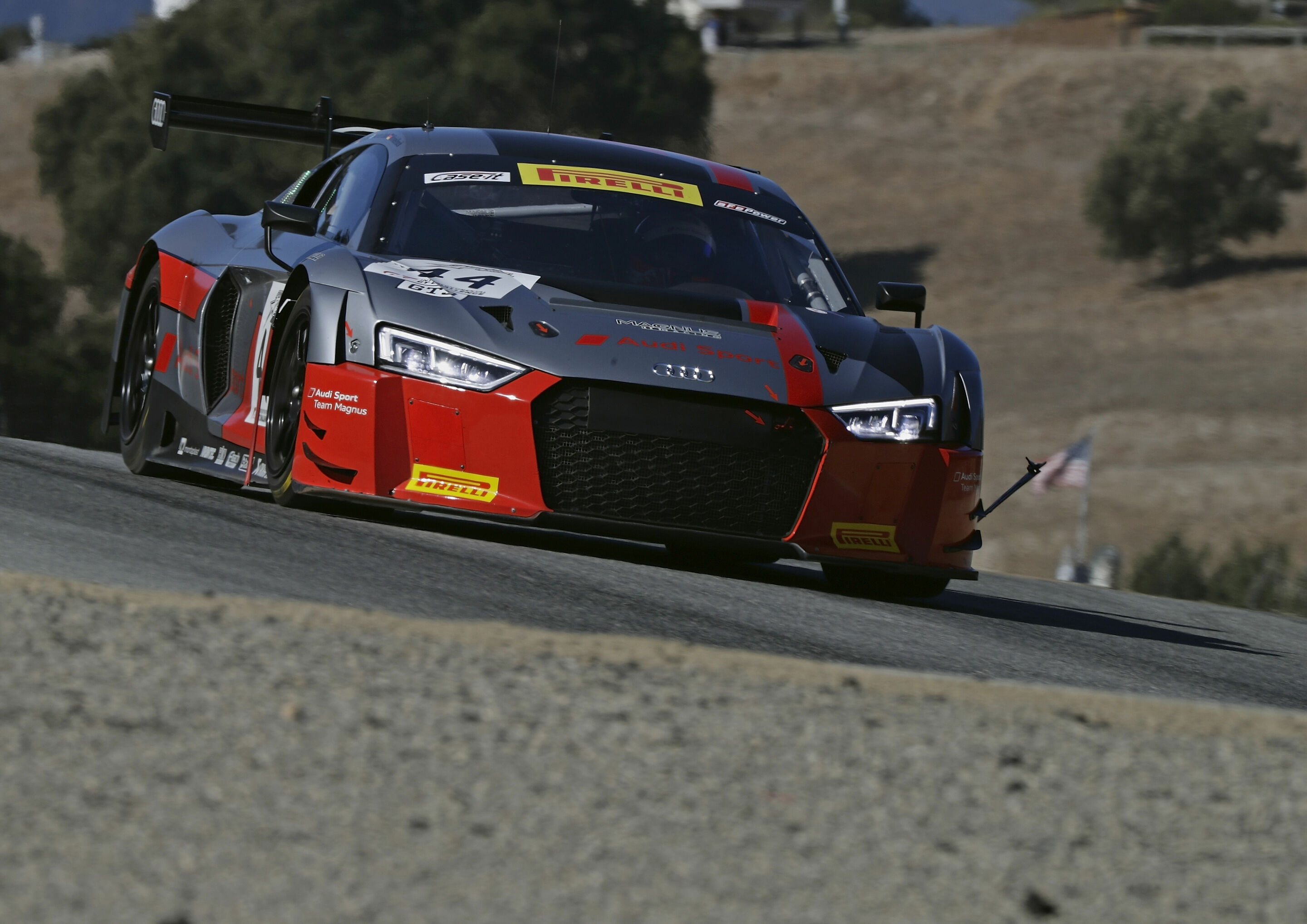 California 8 Hours 2017 - Audi R8 LMS #44 (Audi Sport Team Magnus), Pierre Kaffer/Kelvin van der Linde/Markus Winkelhock