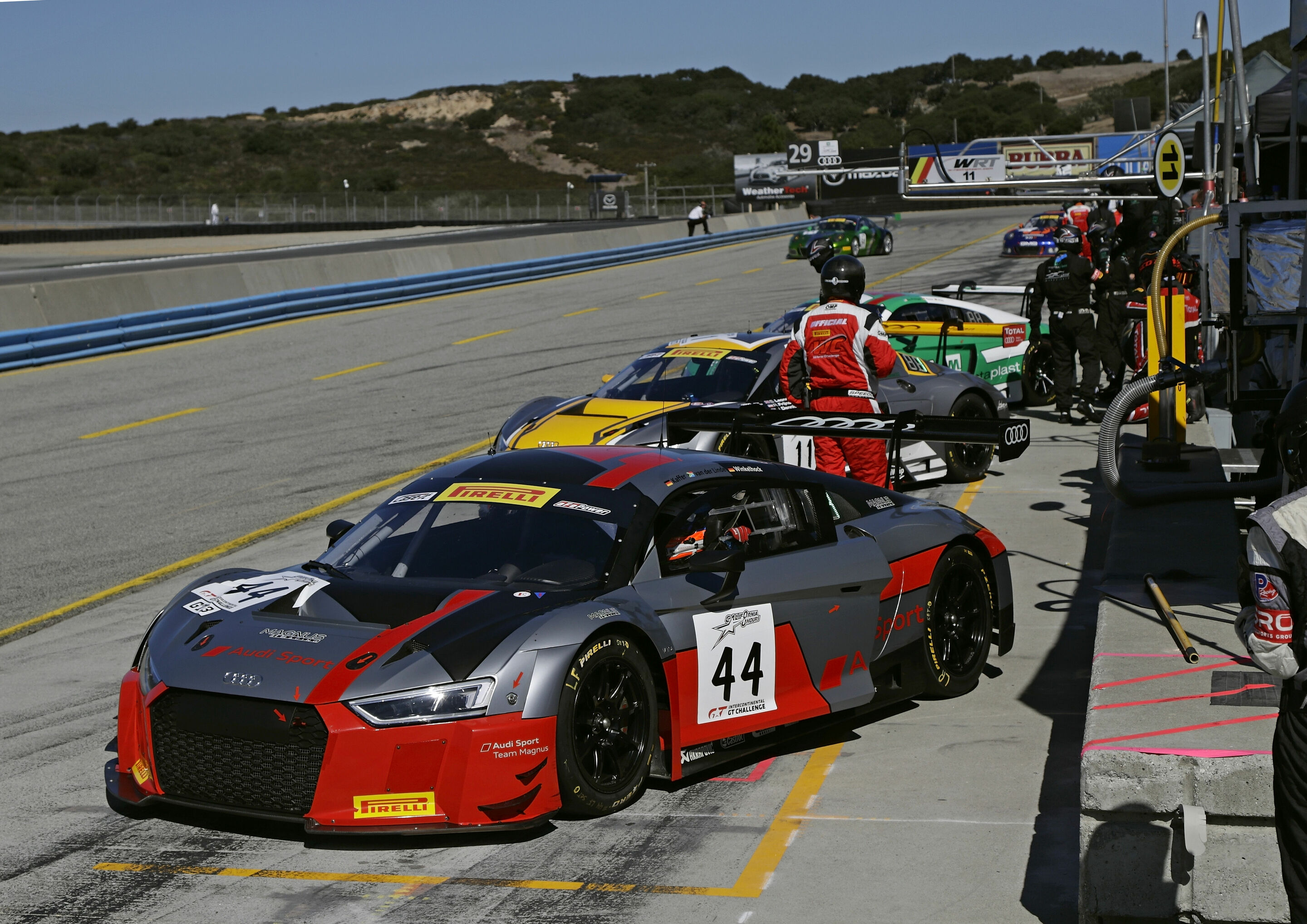 California 8 Hours 2017 - Audi R8 LMS #44 (Audi Sport Team Magnus), Pierre Kaffer/Kelvin van der Linde/Markus Winkelhock