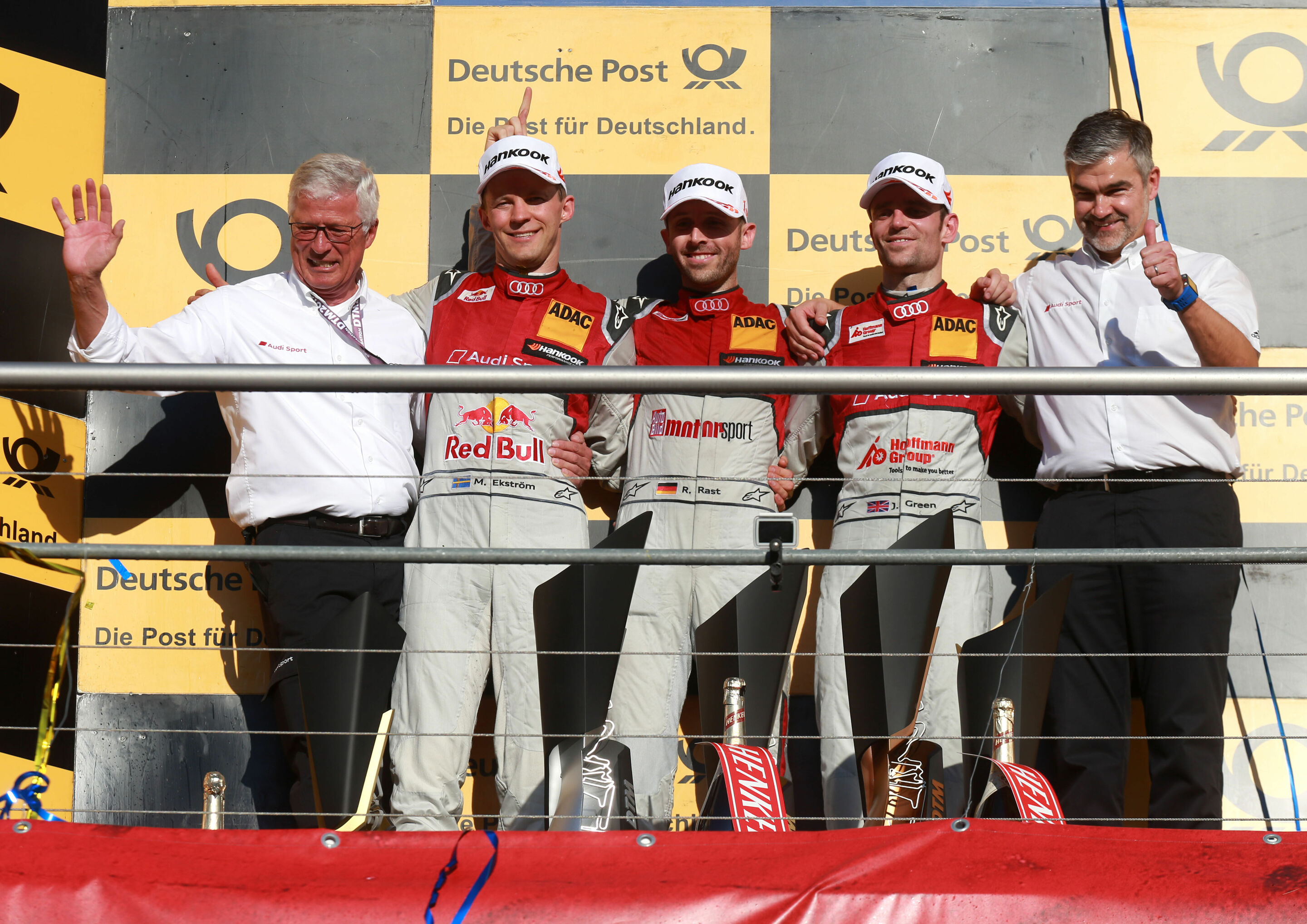 DTM Finale Hockenheim 2017 - Arno Zensen, Mattias Ekström, René Rast, Jamie Green, Dieter Gass