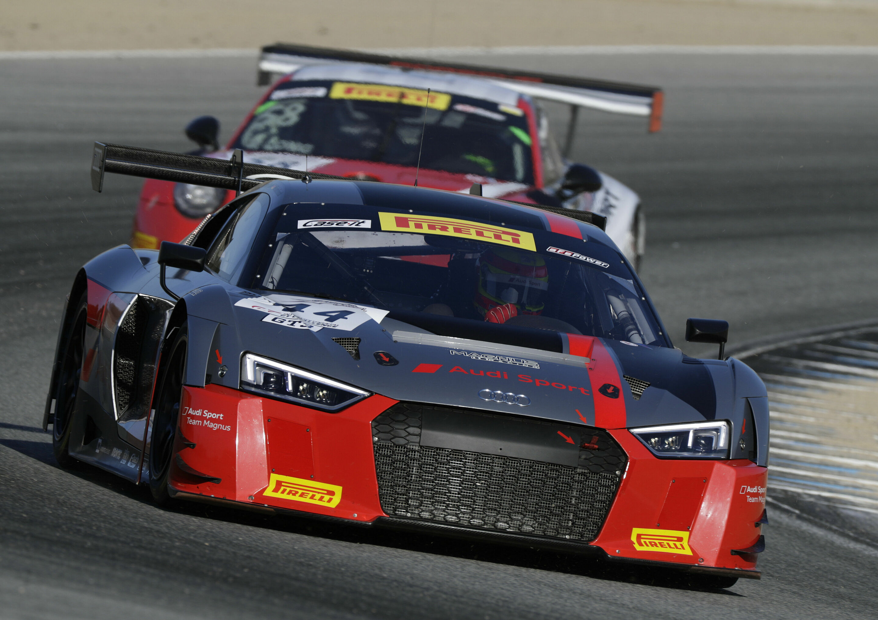 California 8 Hours 2017 - Audi R8 LMS #44 (Audi Sport Team Magnus), Pierre Kaffer/Kelvin van der Linde/Markus Winkelhock