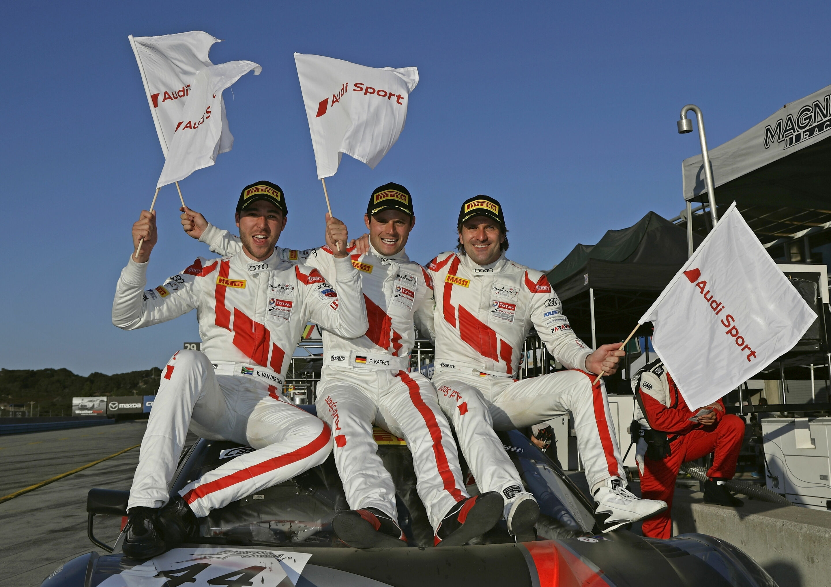 California 8 Hours 2017 - Kelvin van der Linde, Pierre Kaffer, Markus Winkelhock