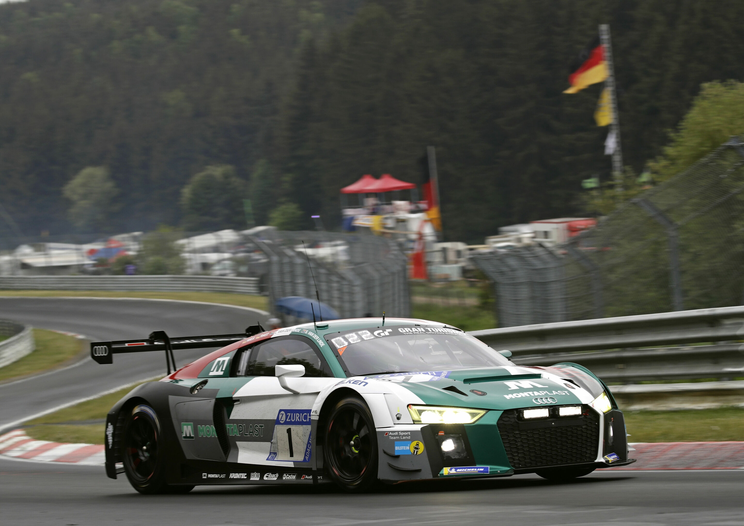 24h Nürburgring 2018 - Audi R8 LMS #1 (Audi Sport Team Land), Kelvin van der Linde/Sheldon van der Linde/Christopher Mies/René Rast