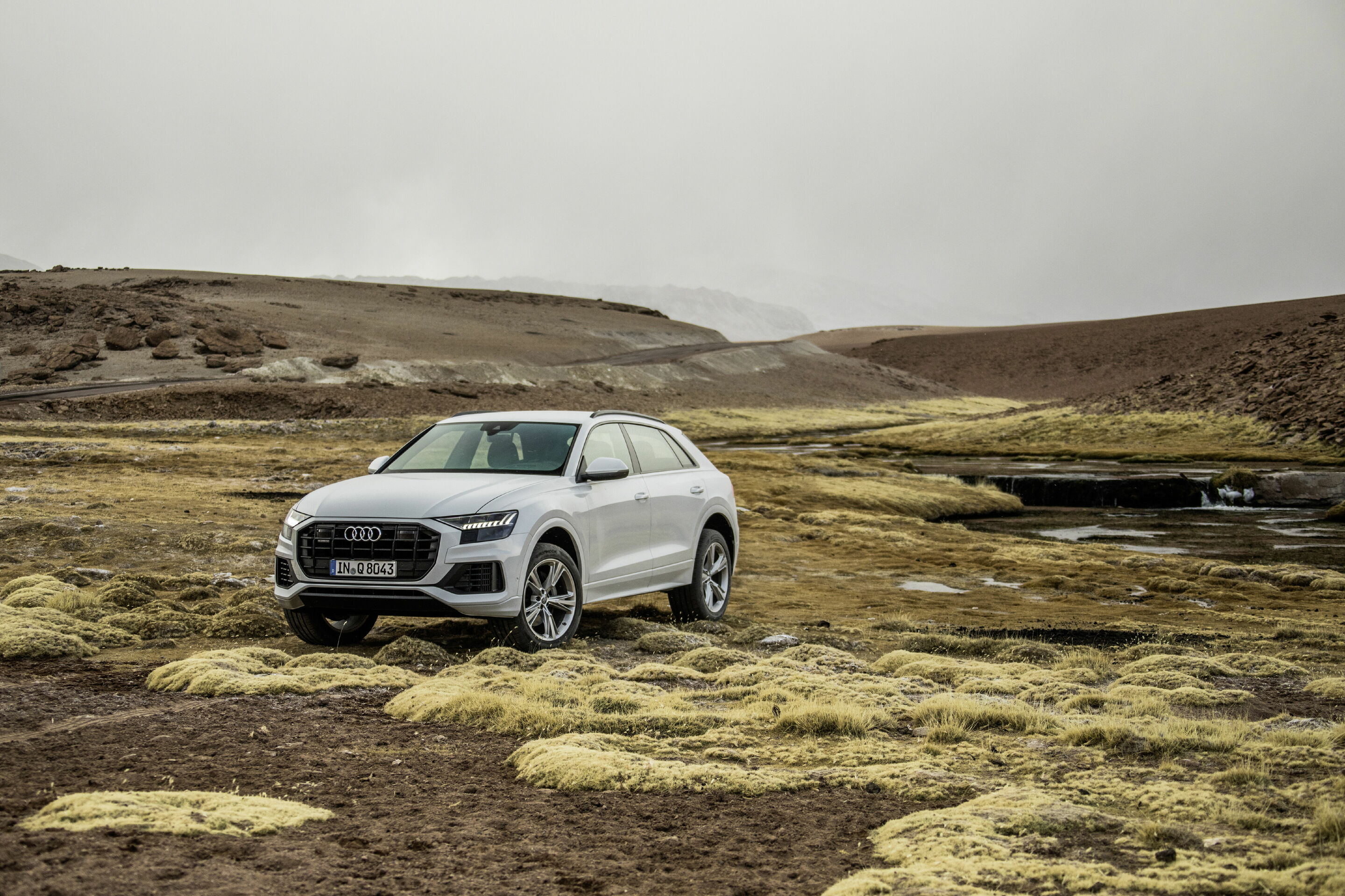 Audi Q8 - Standaufnahme,
Farbe: Gletscherweiß