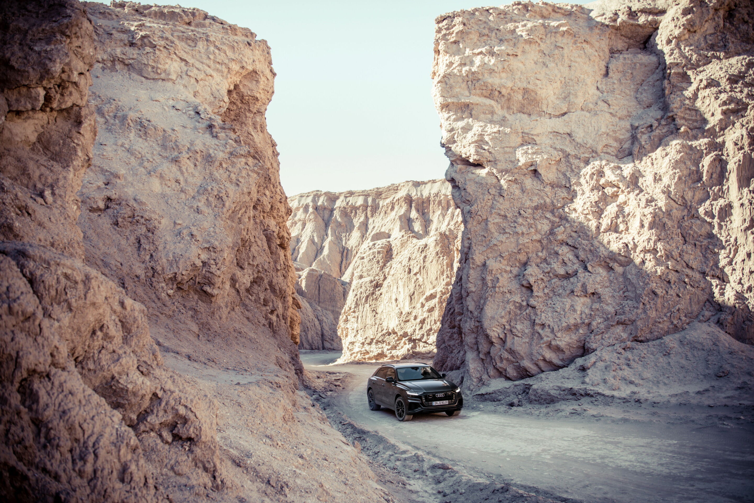 Audi Q8 - Dynamic photo, 
Colour: Daytona grey