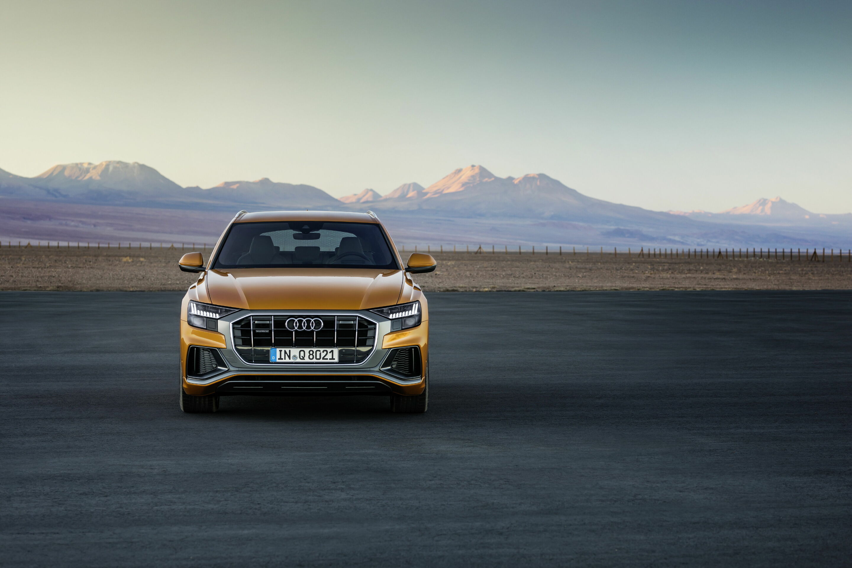 Audi Q8 - Standaufnahme,
Farbe: Drachenorange