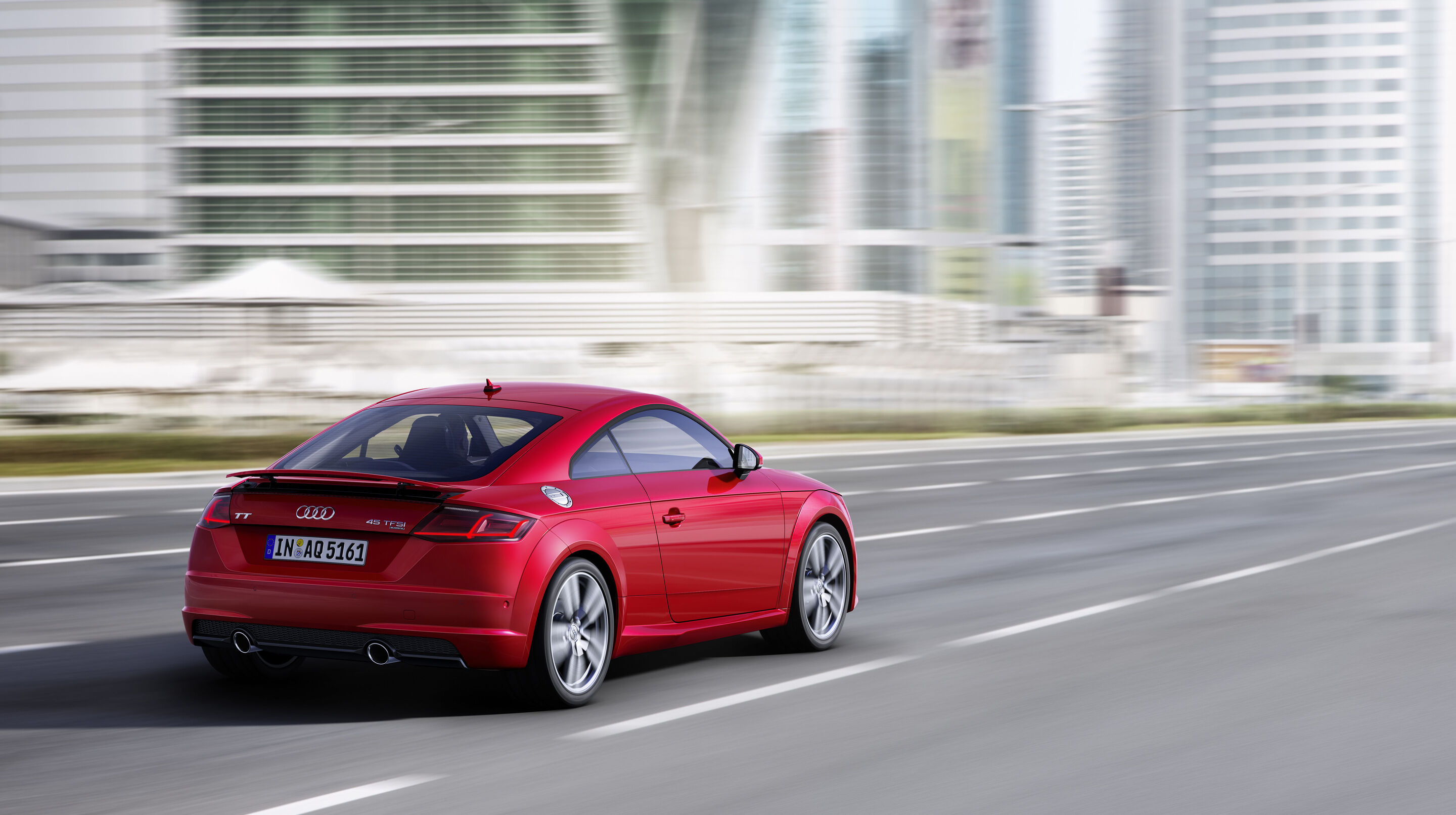 Audi TT Coupé (until 2023) - Dynamic photo,
Colour: Tango red