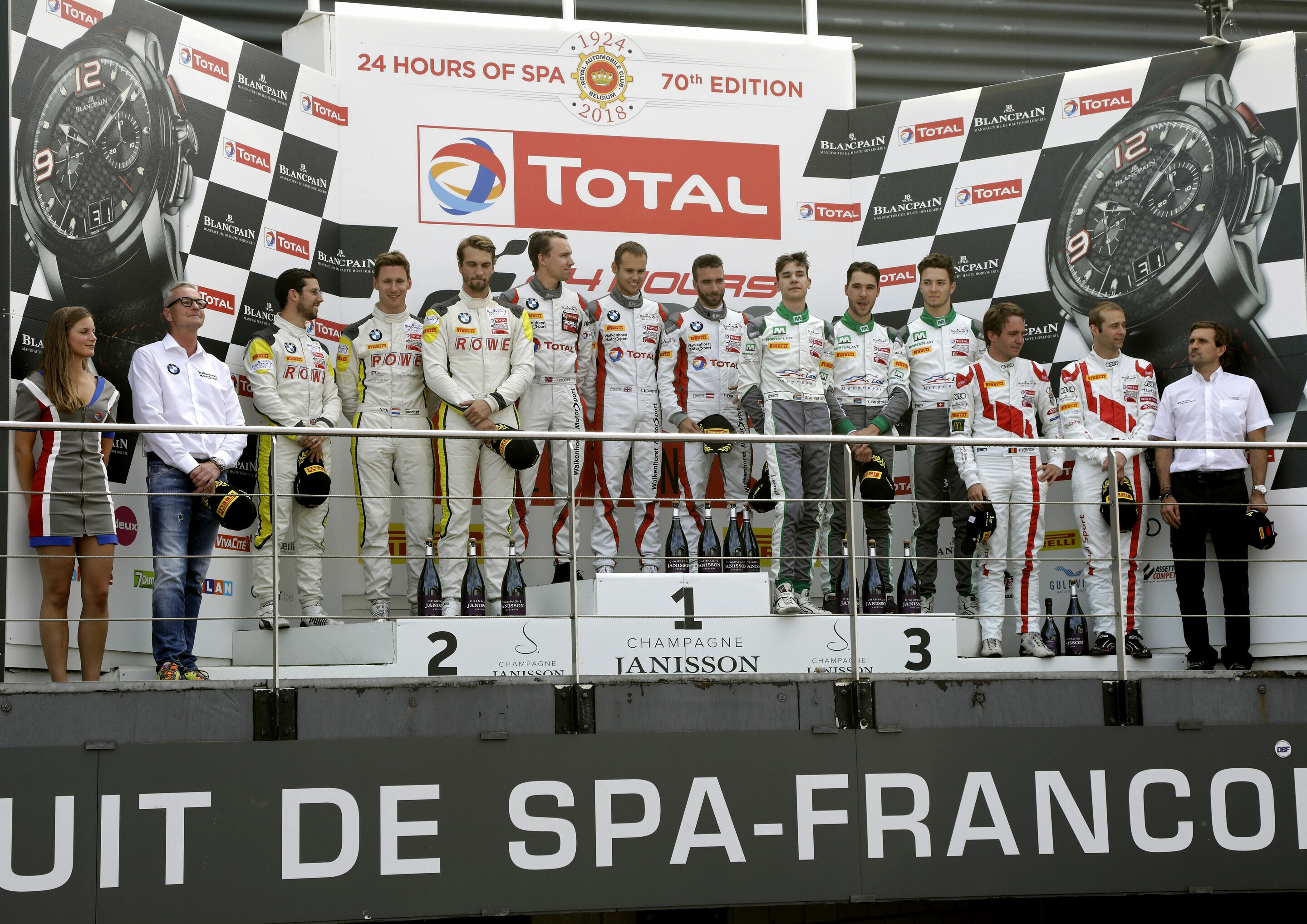 24h Spa 2018 - Sheldon van der Linde, Kelvin van der Linde, Jeffrey Schmidt, Frédéric Vervisch, Markus Winkelhock, Christopher Haase