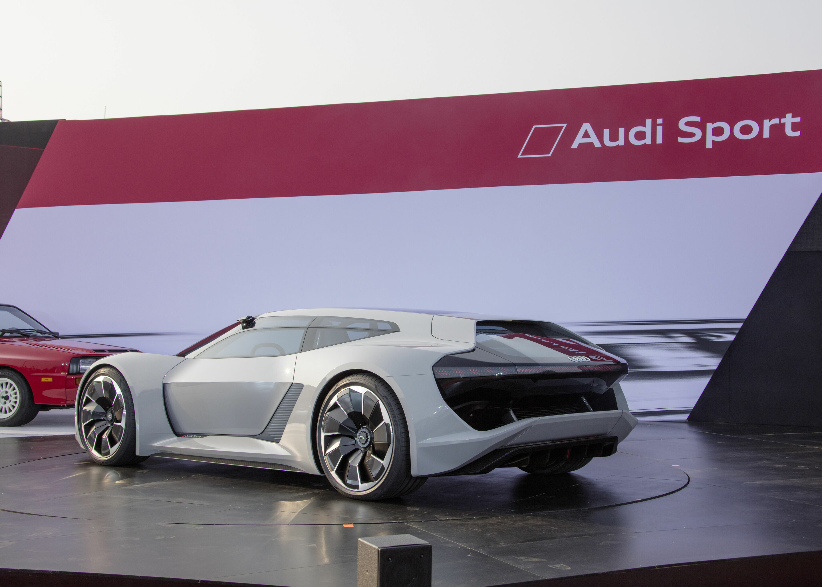 World premiere at Monterey Car Week - The Audi PB18 e-tron concept car is unveiled at Laguna Seca
