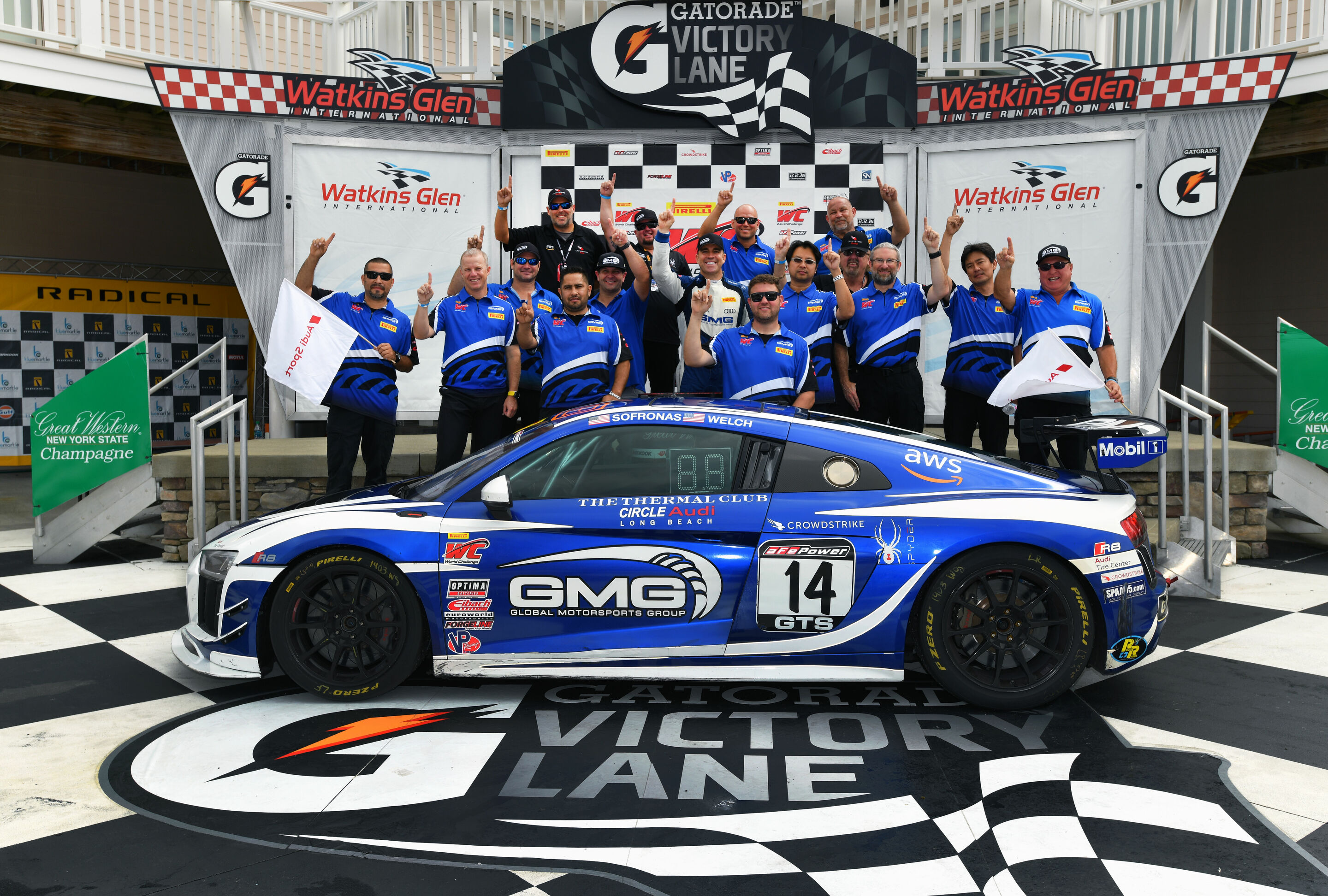 Pirelli World Challenge 2018 - Audi R8 LMS GT4 #14 (GMG Racing), James Sofronas