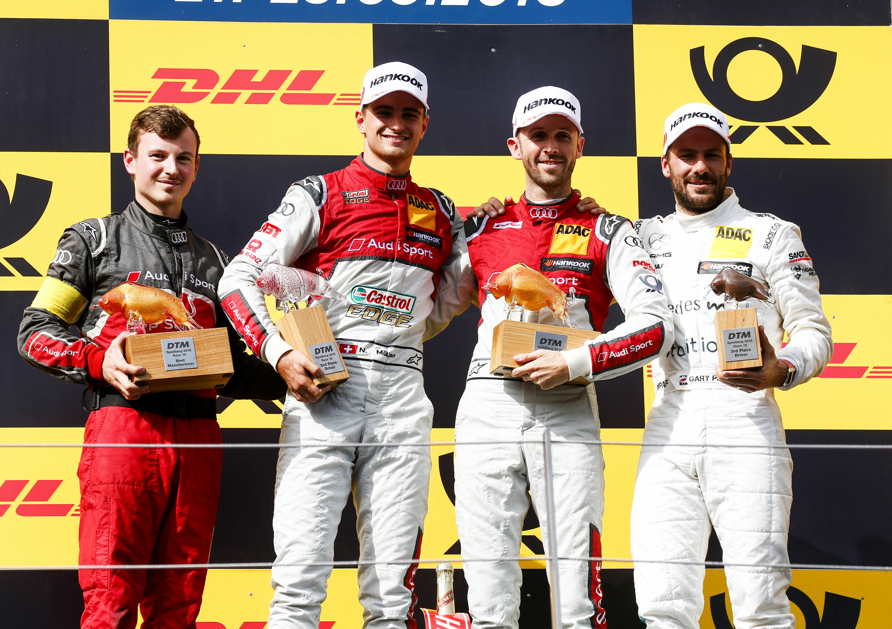 DTM Spielberg 2018 - Nico Müller, René Rast, Garry Paffett