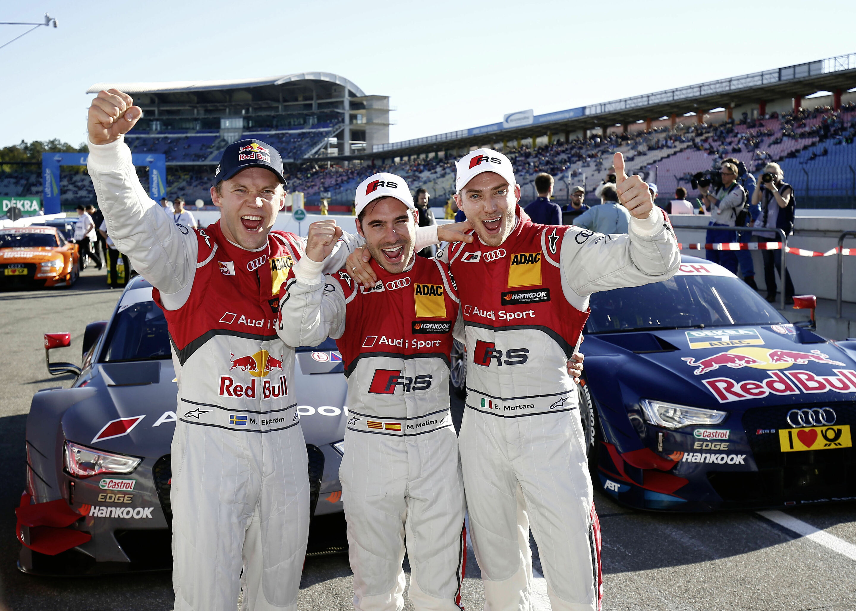 Strong Audi showing in DTM finale - Mattias Ekström, Miguel Molina, Edoardo Mortara