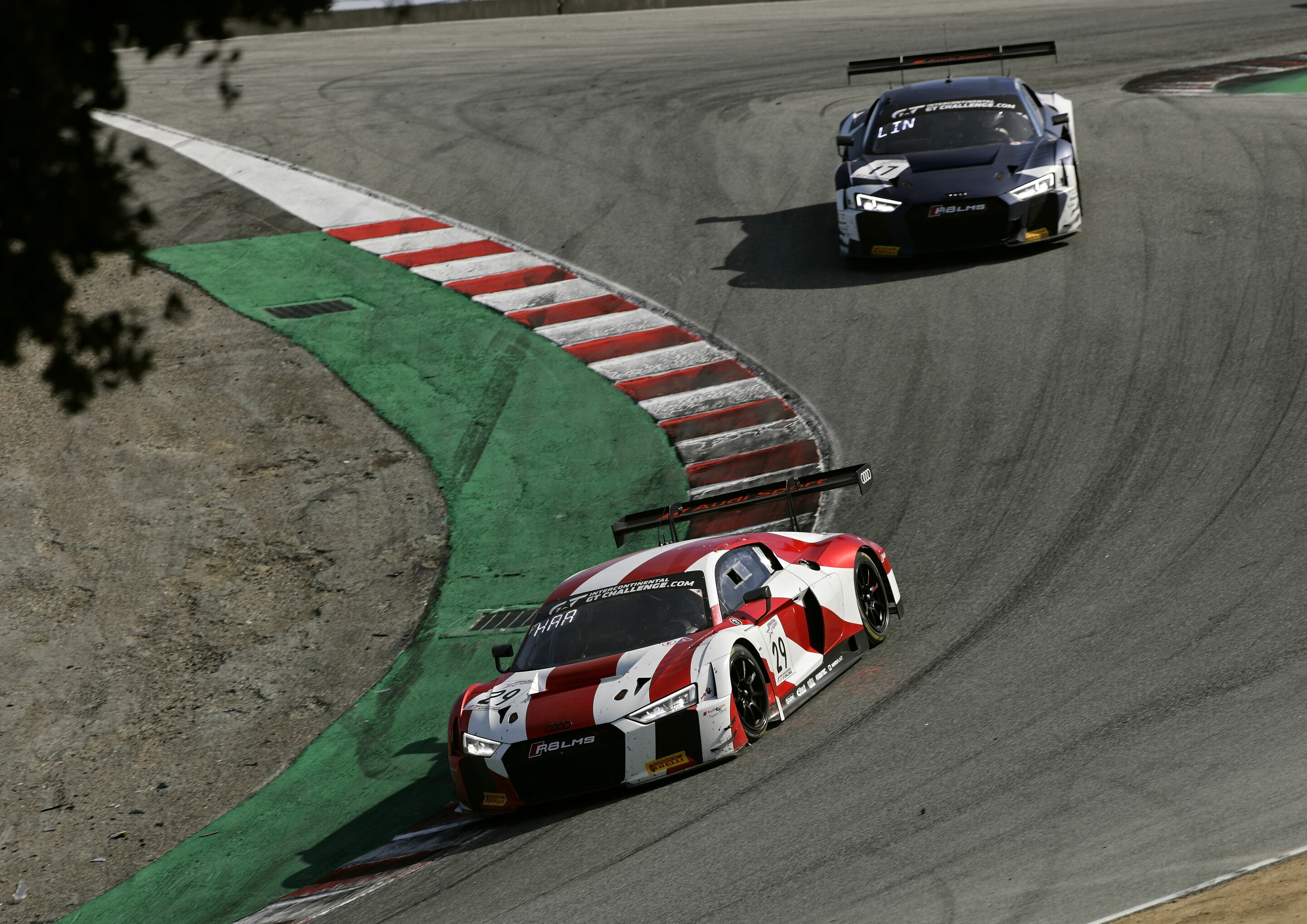 California 8 Hours 2018 - Audi R8 LMS #29 (Audi Sport Team Land), Christopher Haase/Kelvin van der Linde/Christopher Mies