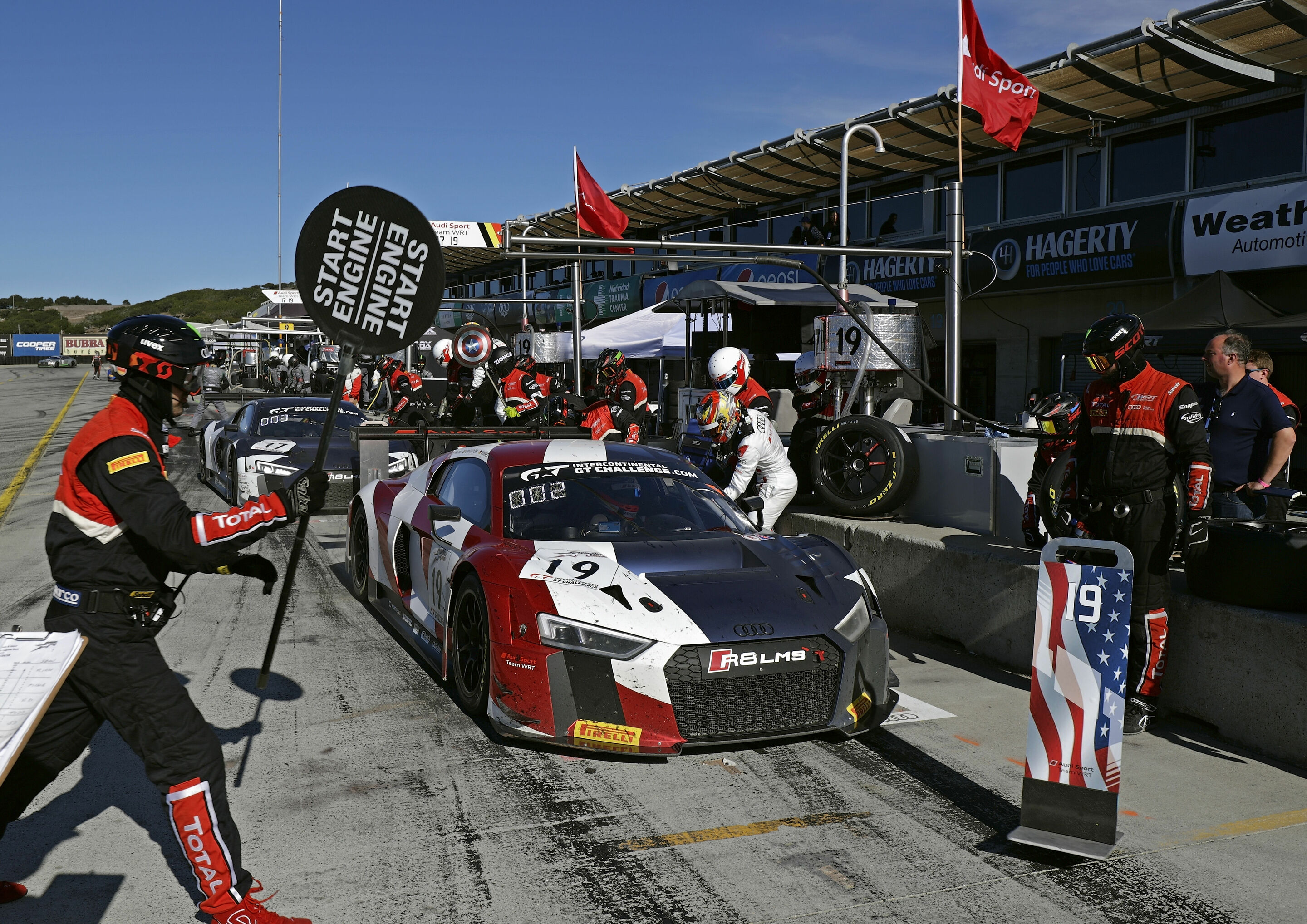 California 8 Hours 2018 - Audi R8 LMS #19 (Audi Sport Team WRT), Robin Frijns/Dries Vanthoor/Markus Winkelhock
