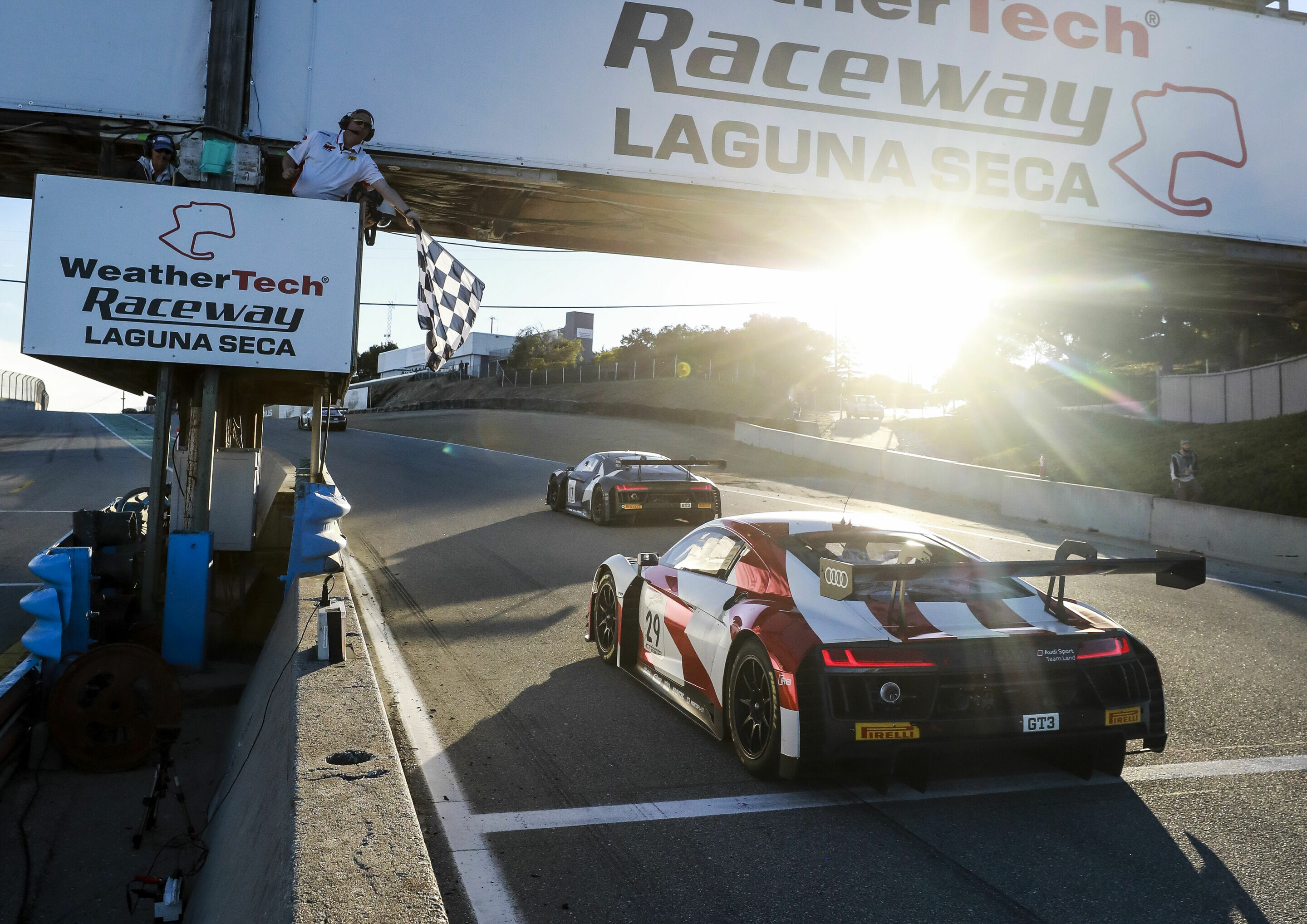 California 8 Hours 2018 - Audi R8 LMS #29 (Audi Sport Team Land), Christopher Haase/Kelvin van der Linde/Christopher Mies
